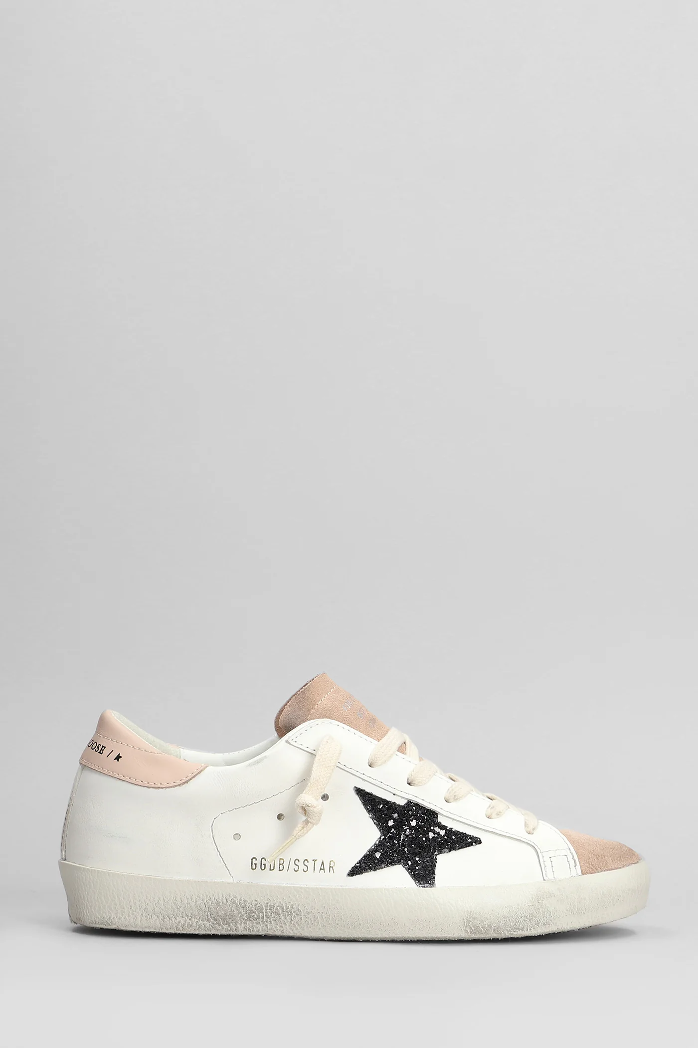 Superstar Sneakers in white suede and leather