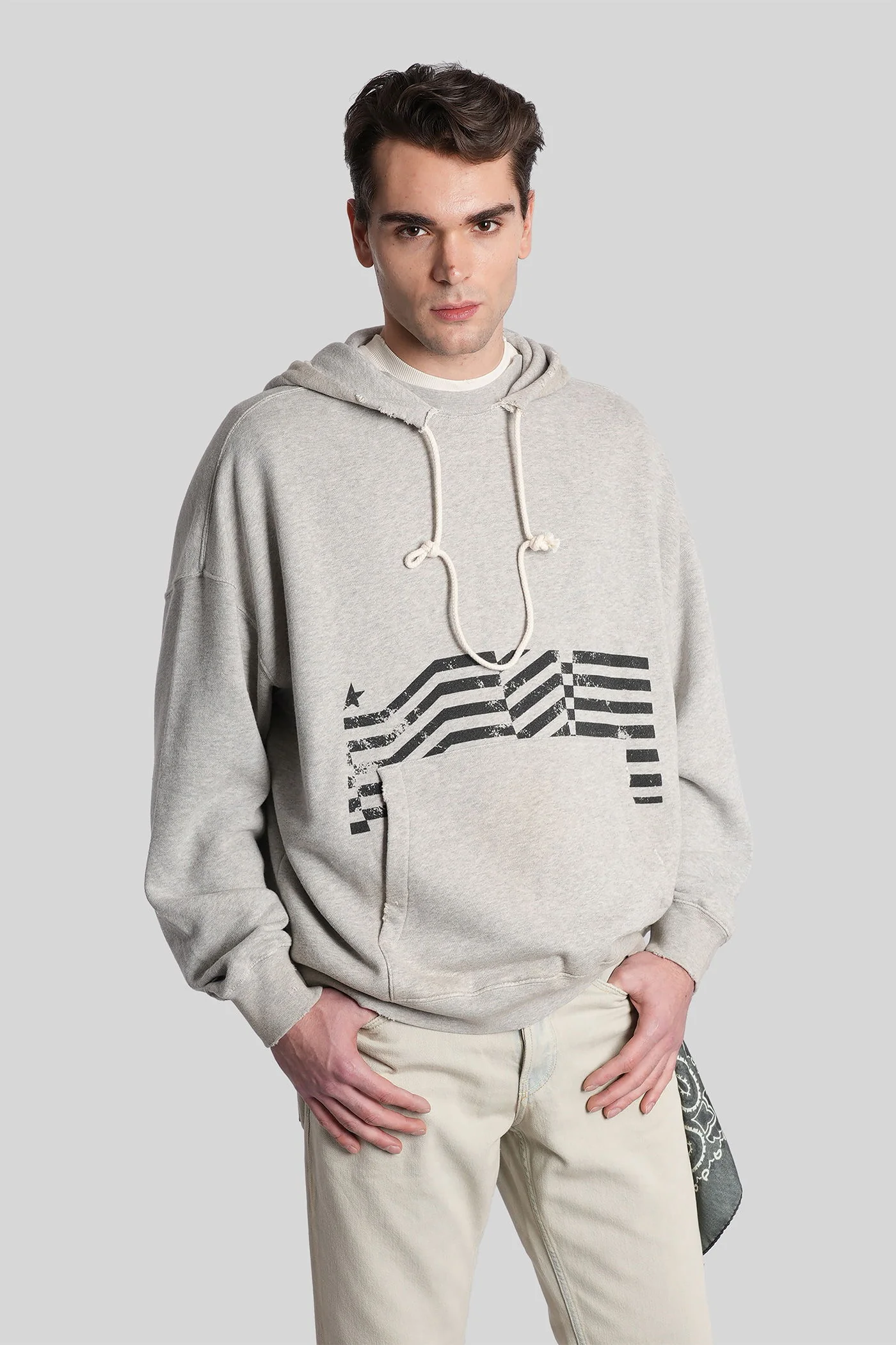 Sweatshirt in grey cotton