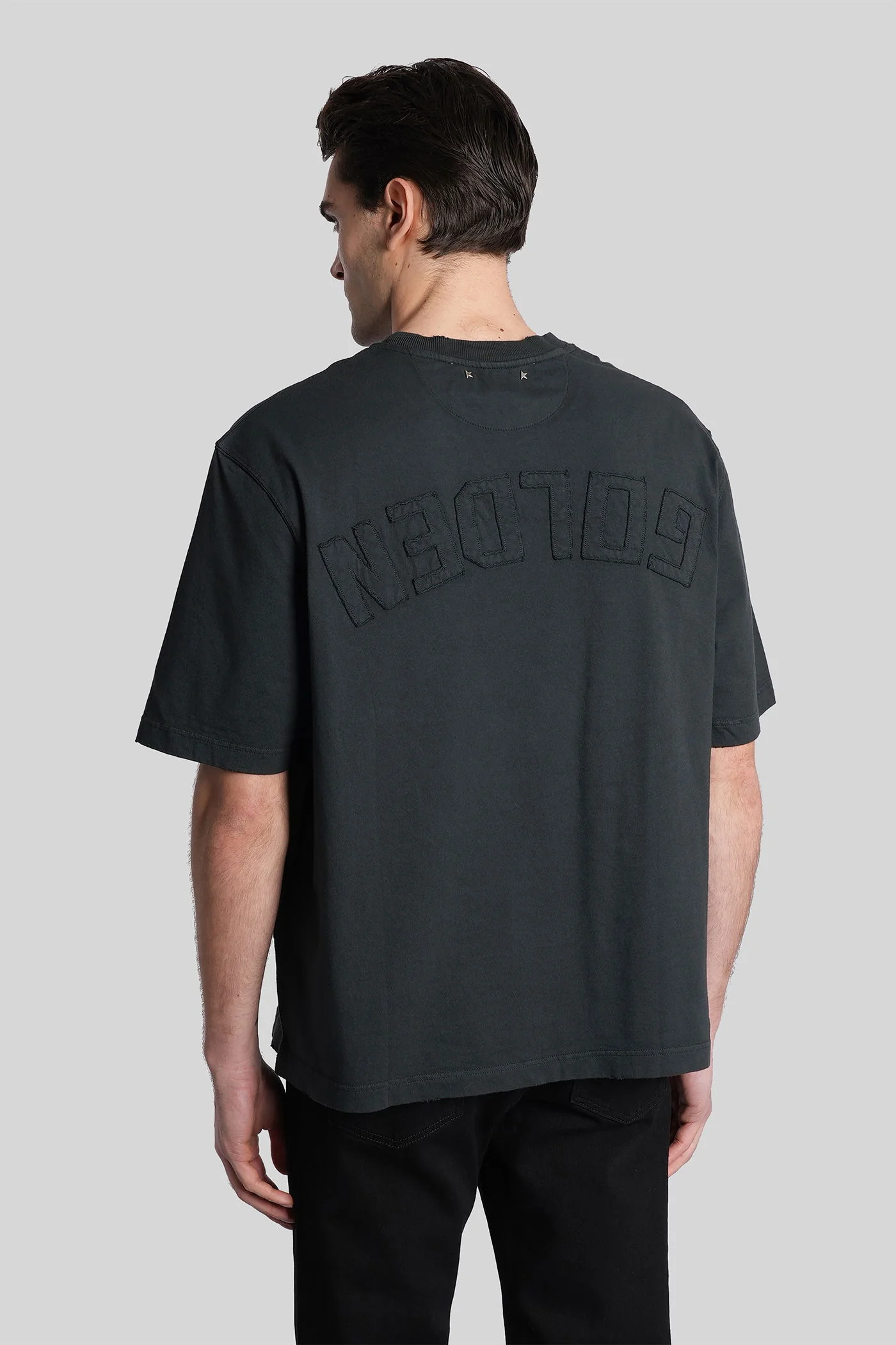 T-Shirt in black cotton - Image 3