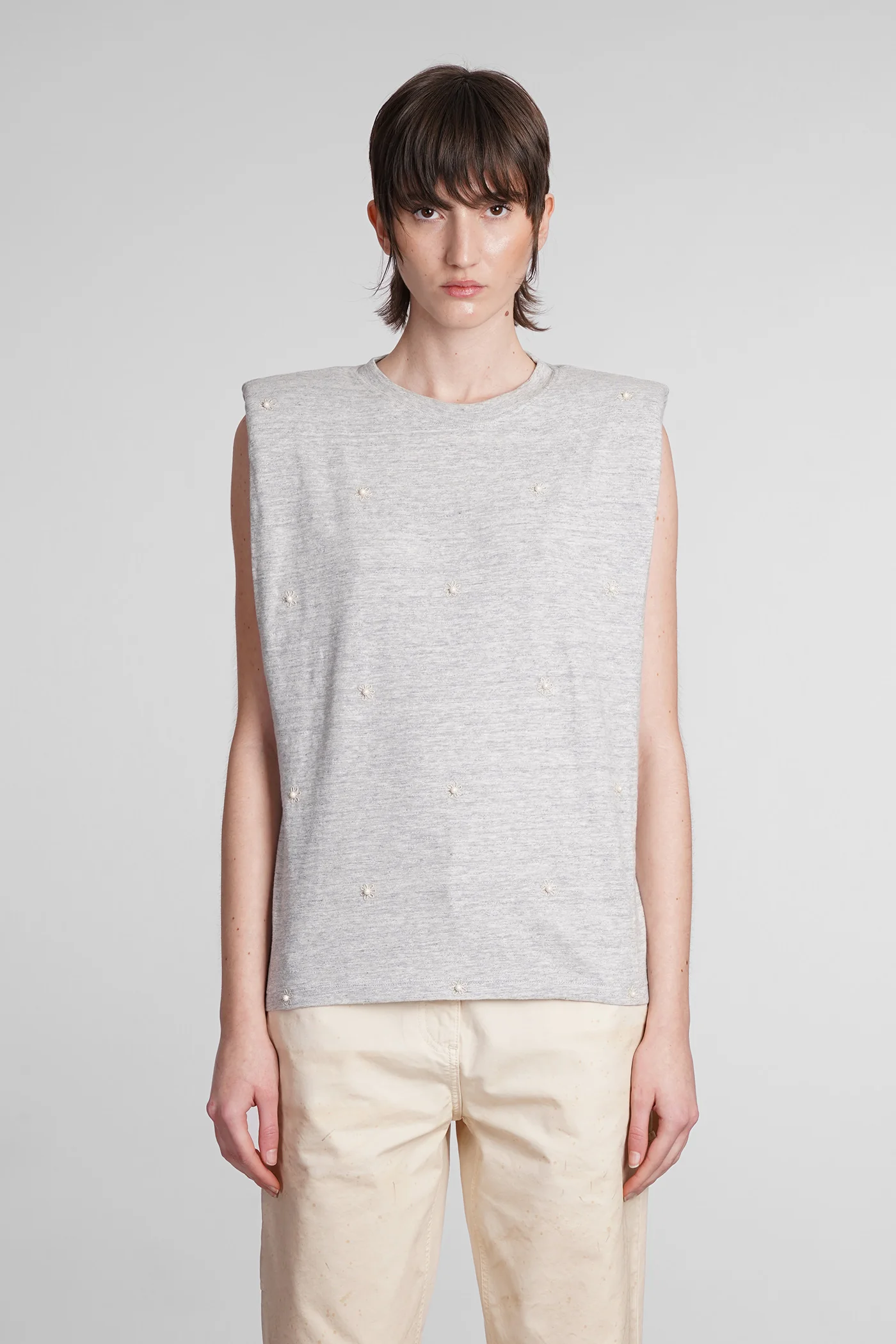 Topwear in grey cotton