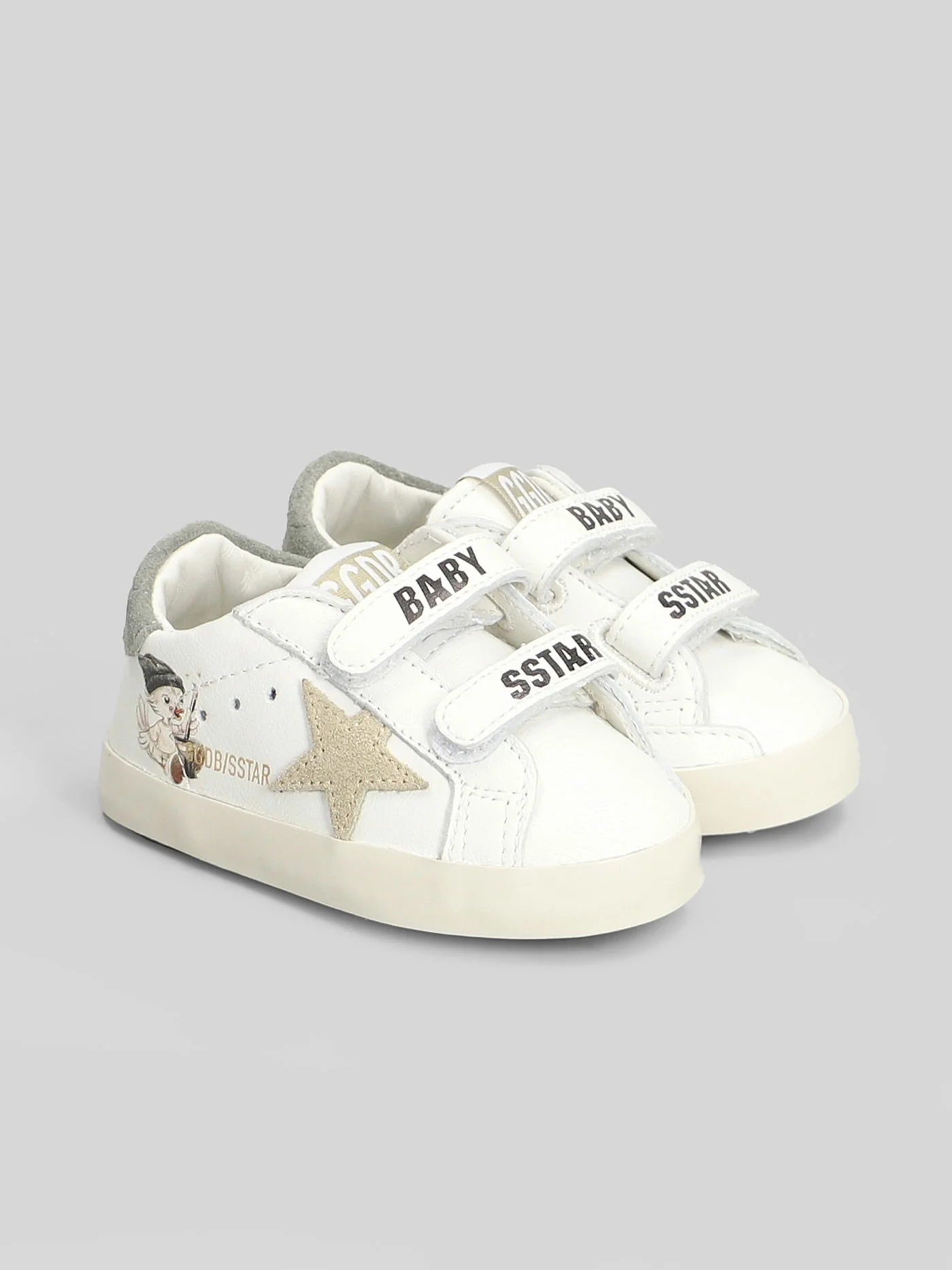Baby School Sneakers in white leather - Image 2