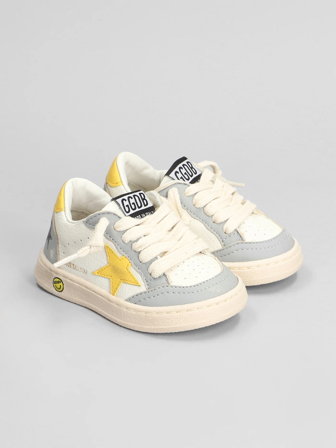 Ball Star Sneakers in white leather - Image 2