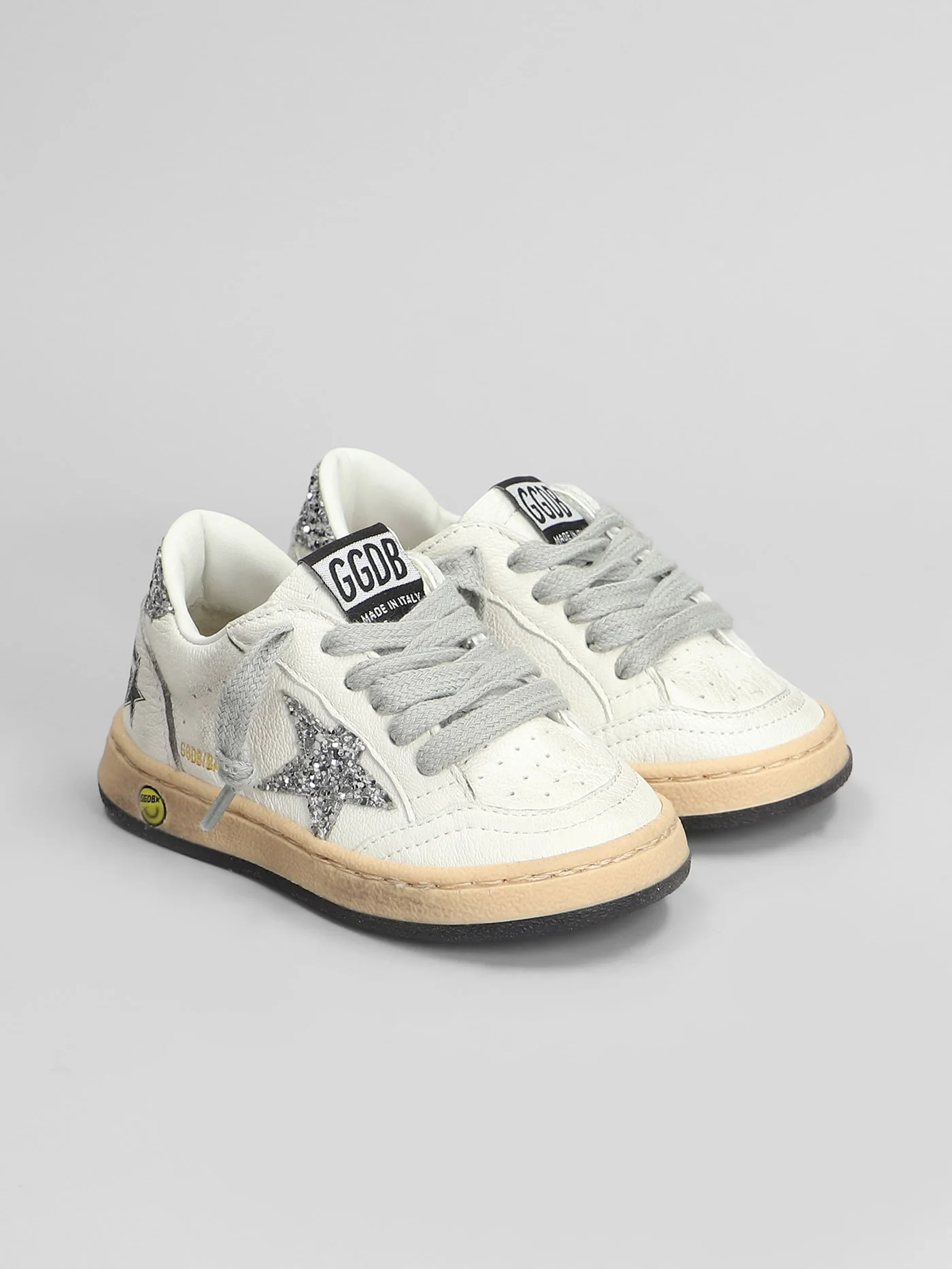 Ball Star Sneakers in white leather - Image 2