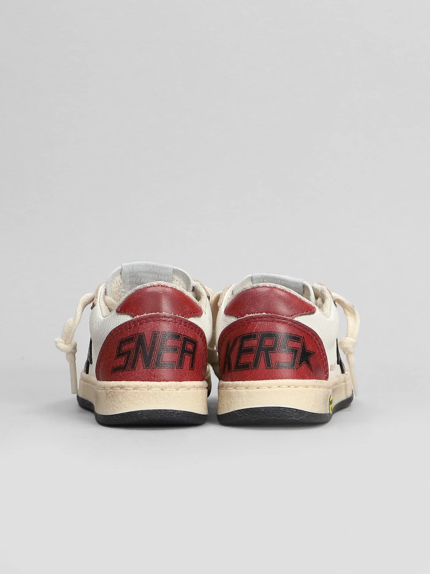 Ball Star Sneakers in white leather - Image 4