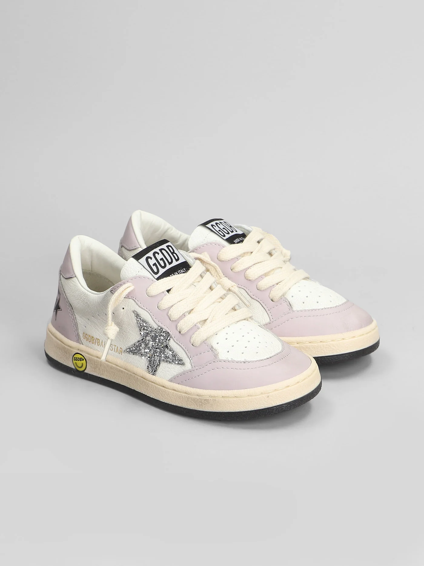 Ball Star Sneakers in white leather - Image 2