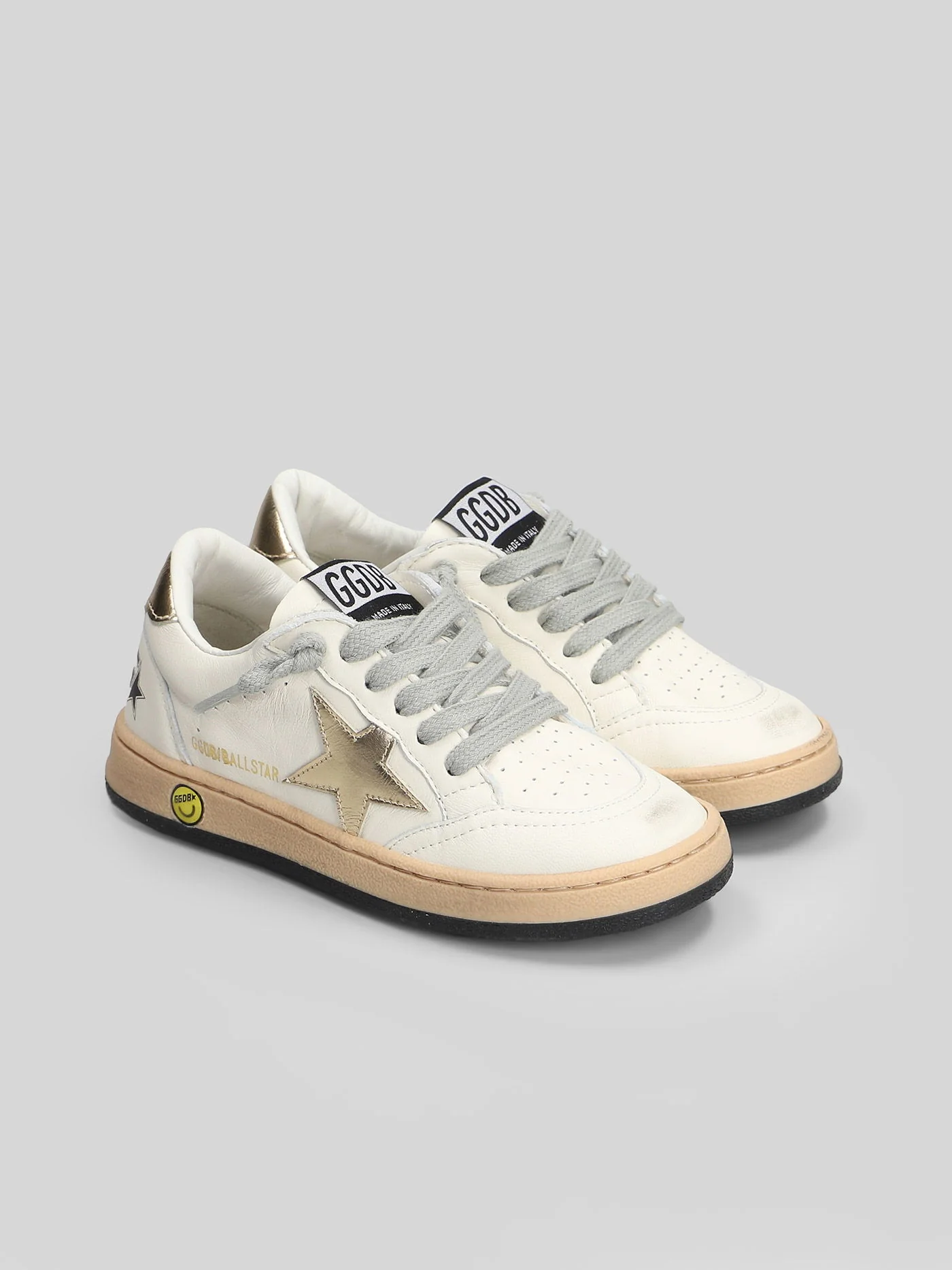 Ball Star Sneakers in white leather - Image 2