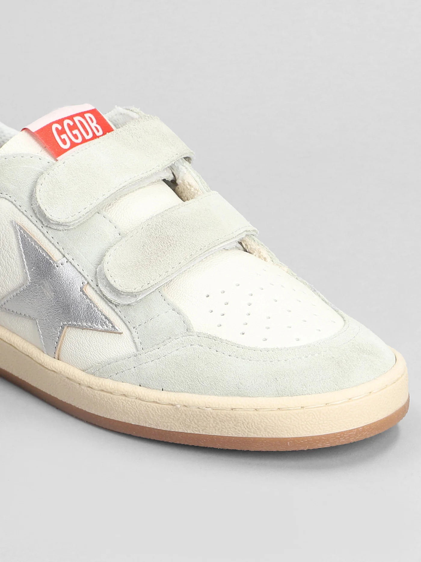 Ball Star Sneakers in white suede and leather - Image 5