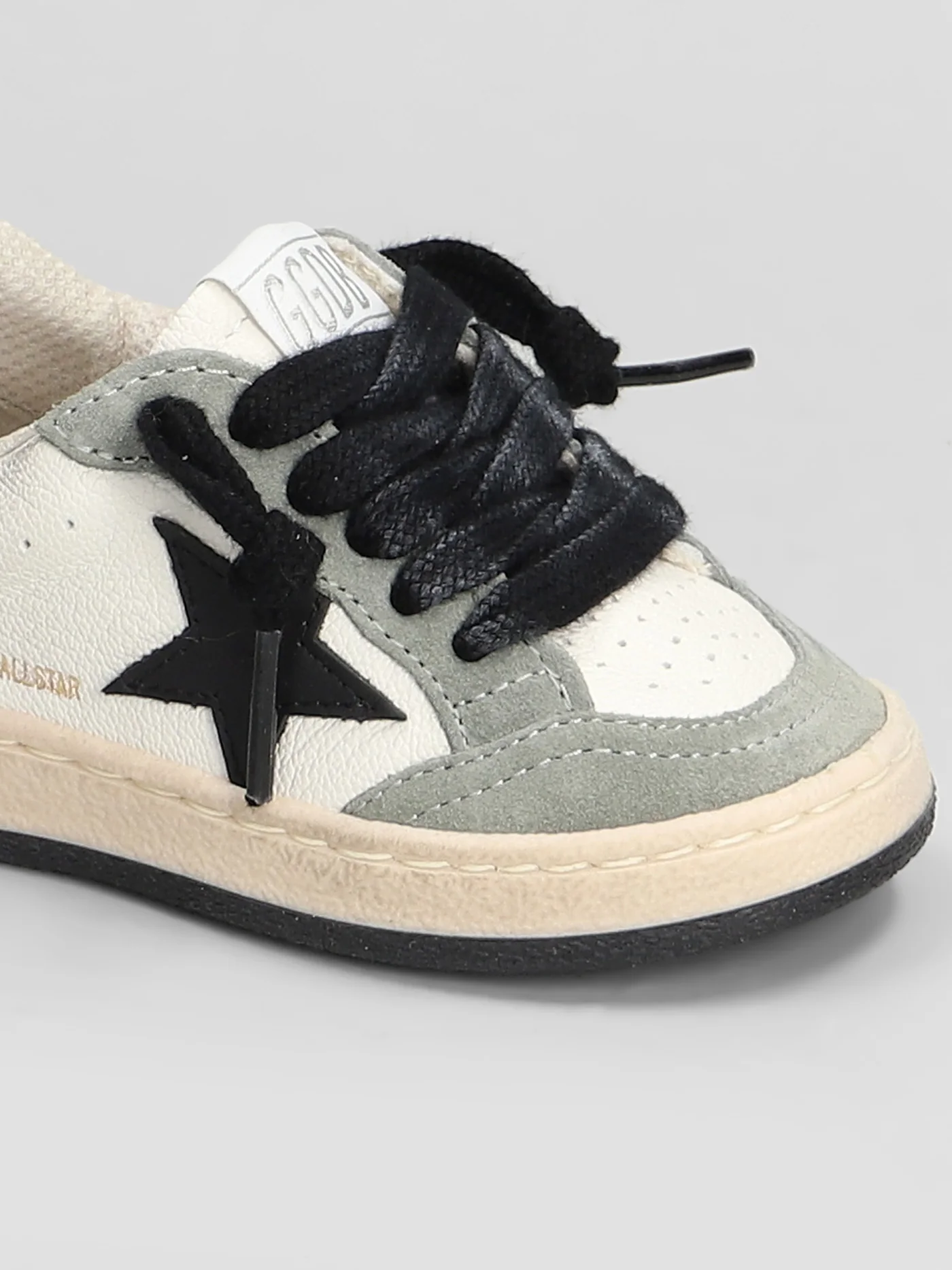 Ball Star Sneakers in white suede and leather - Image 5