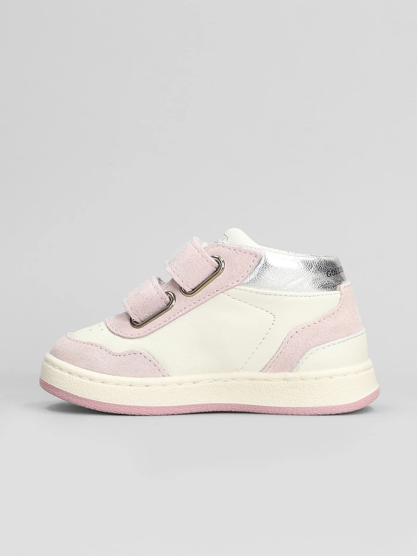 June Basket Sneakers in white suede and leather - Image 3
