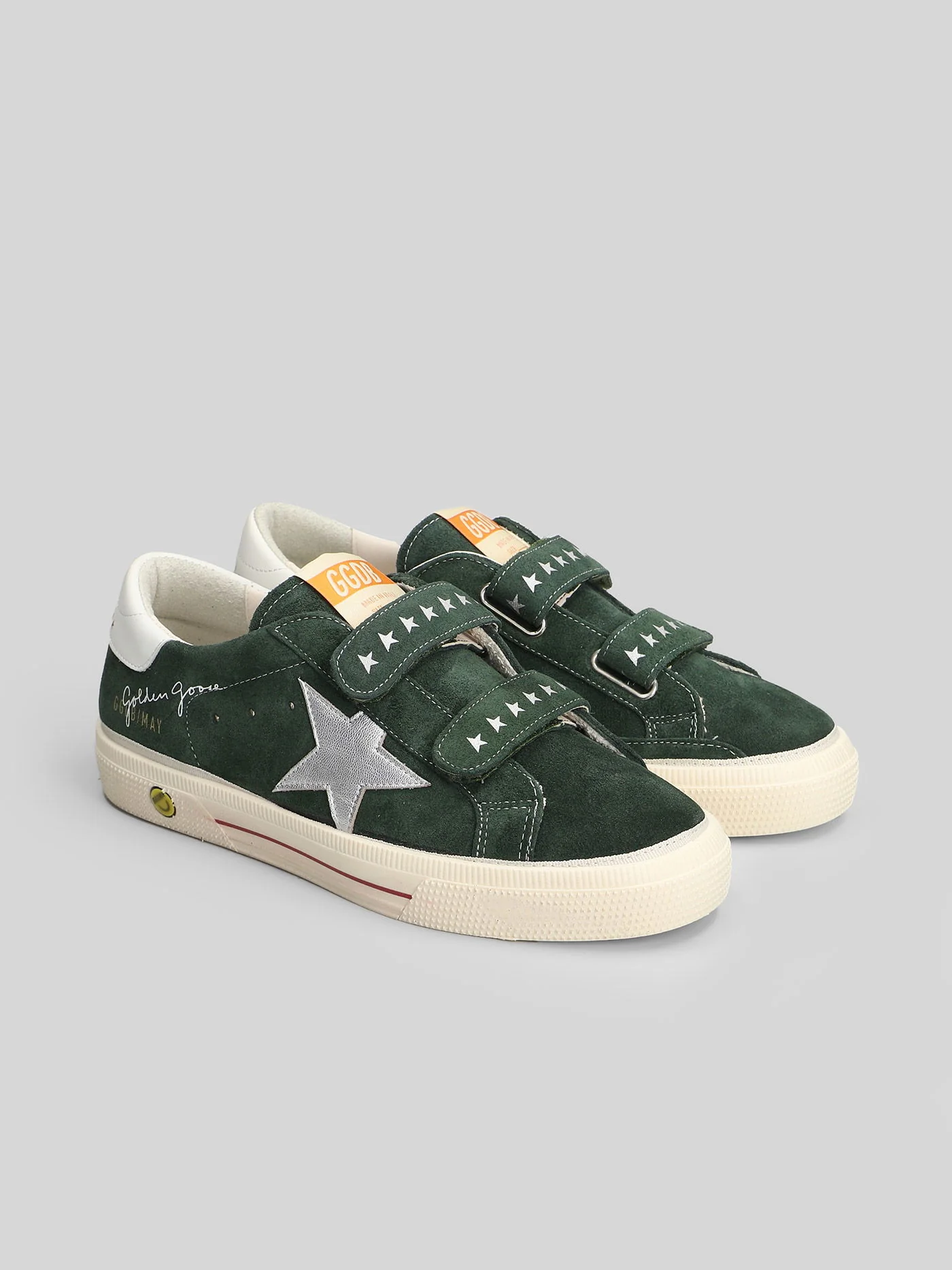May School Sneakers in green suede - Image 2