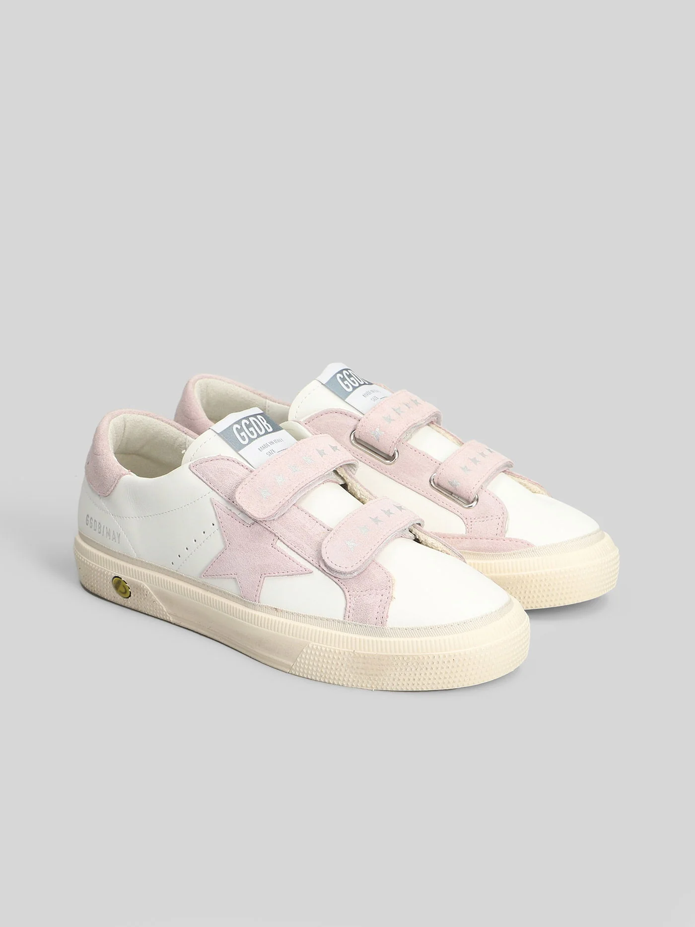 May School Sneakers in white suede and leather - Image 2