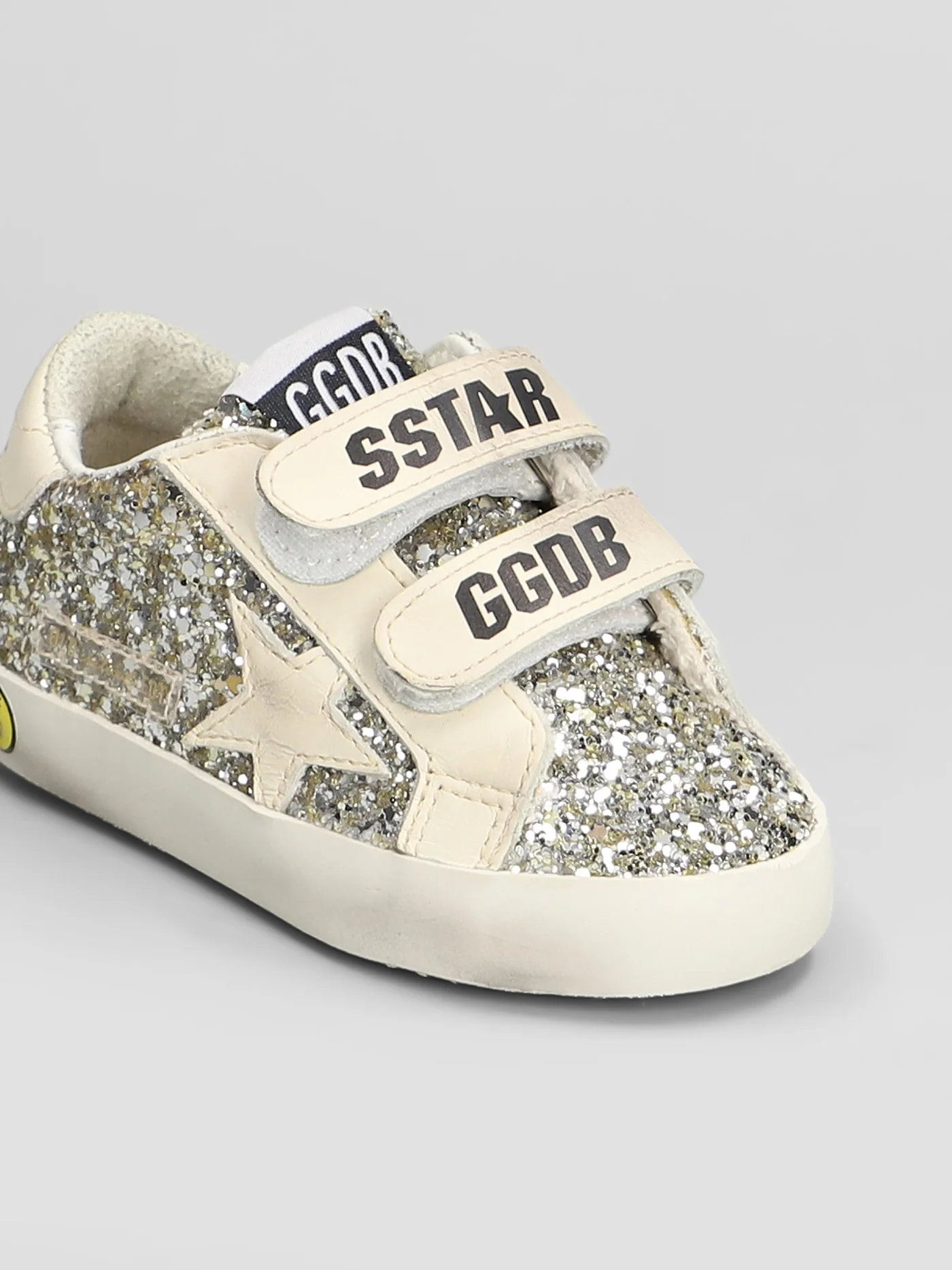 Old School Sneakers in platinum glitter - Image 5