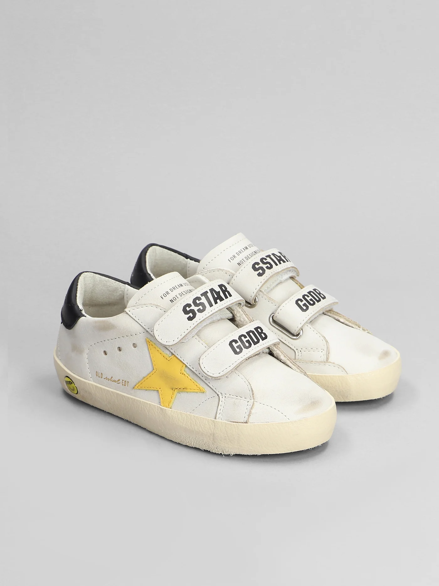 Old School Sneakers in white leather - Image 2