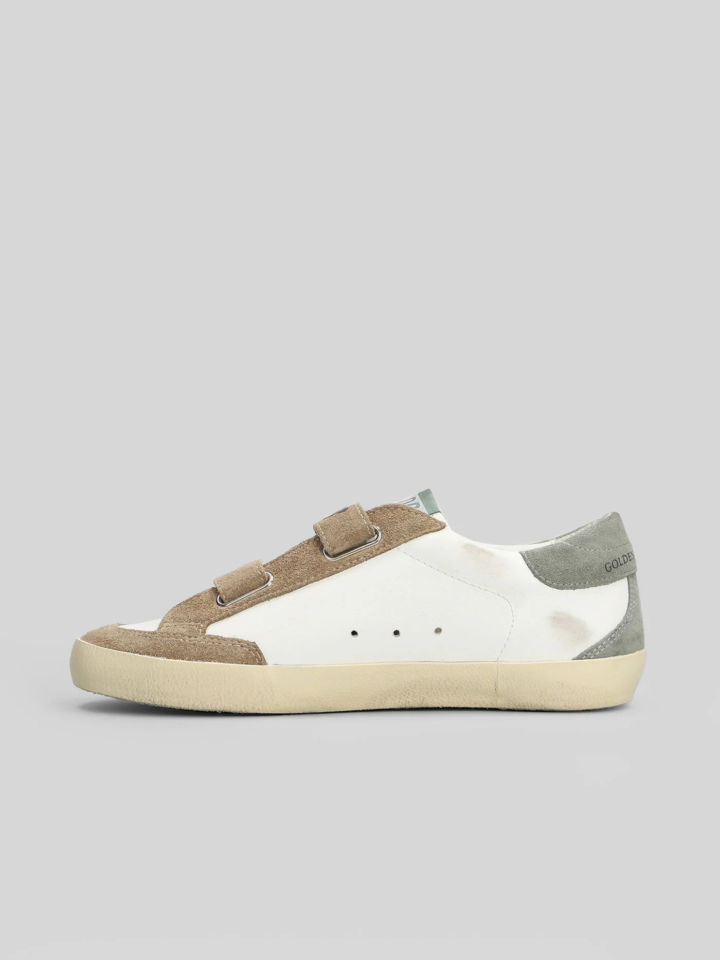 Old School Sneakers in white suede and leather - Image 3