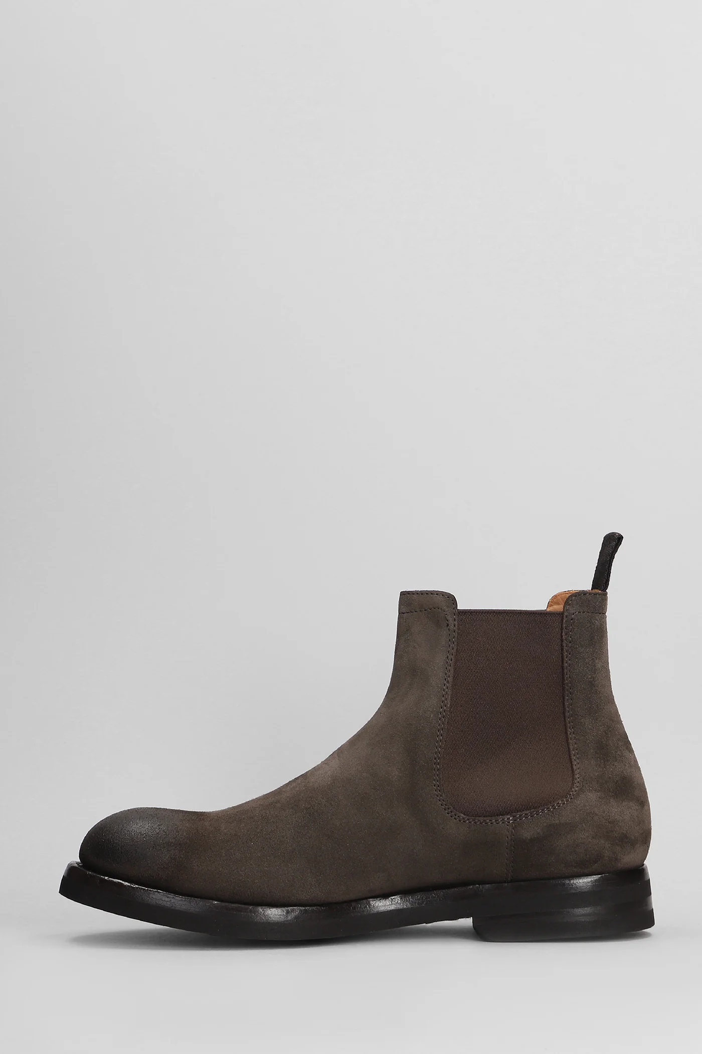 Combat boots in brown suede - Image 3