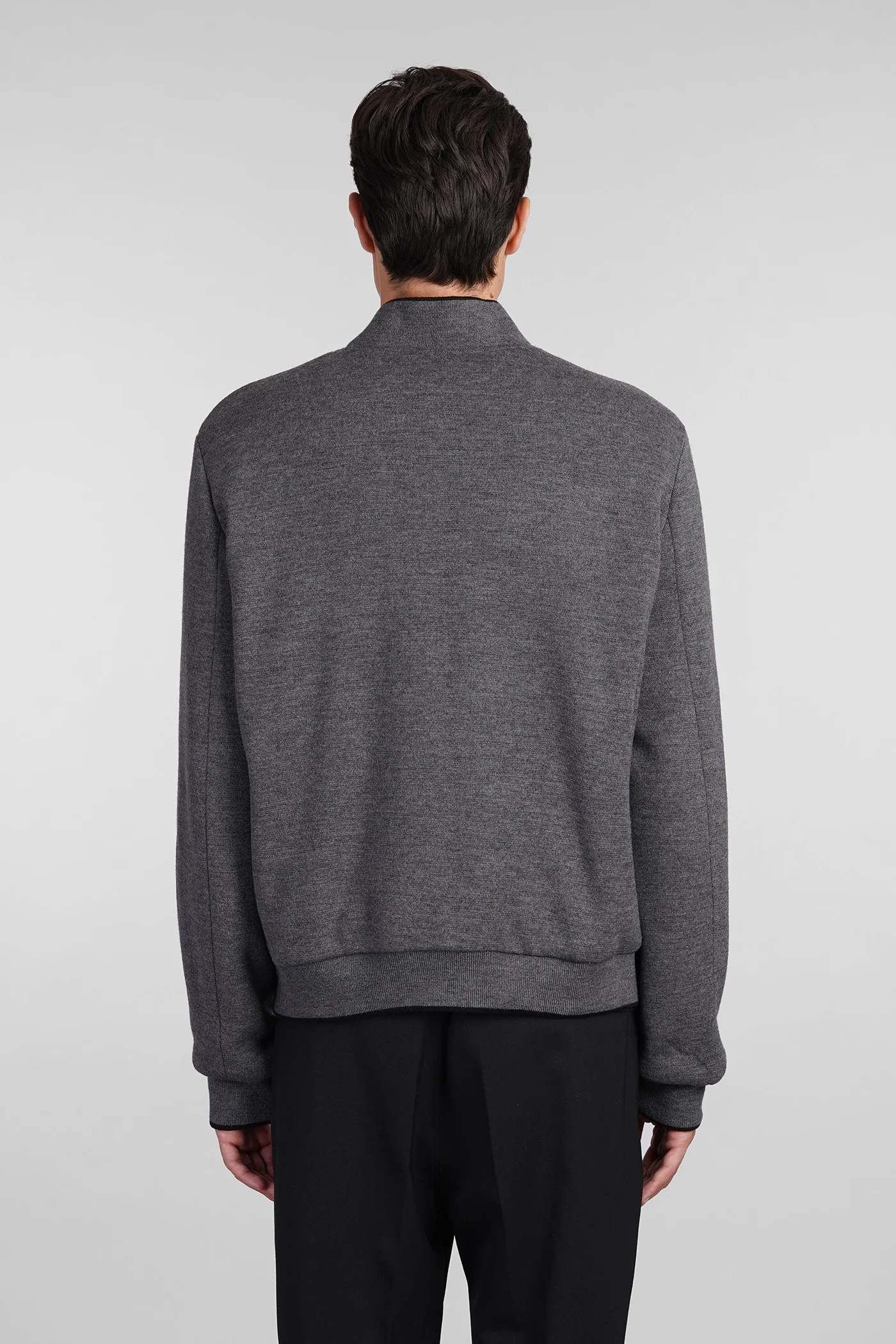 Bomber Jacket in grey wool - Image 13
