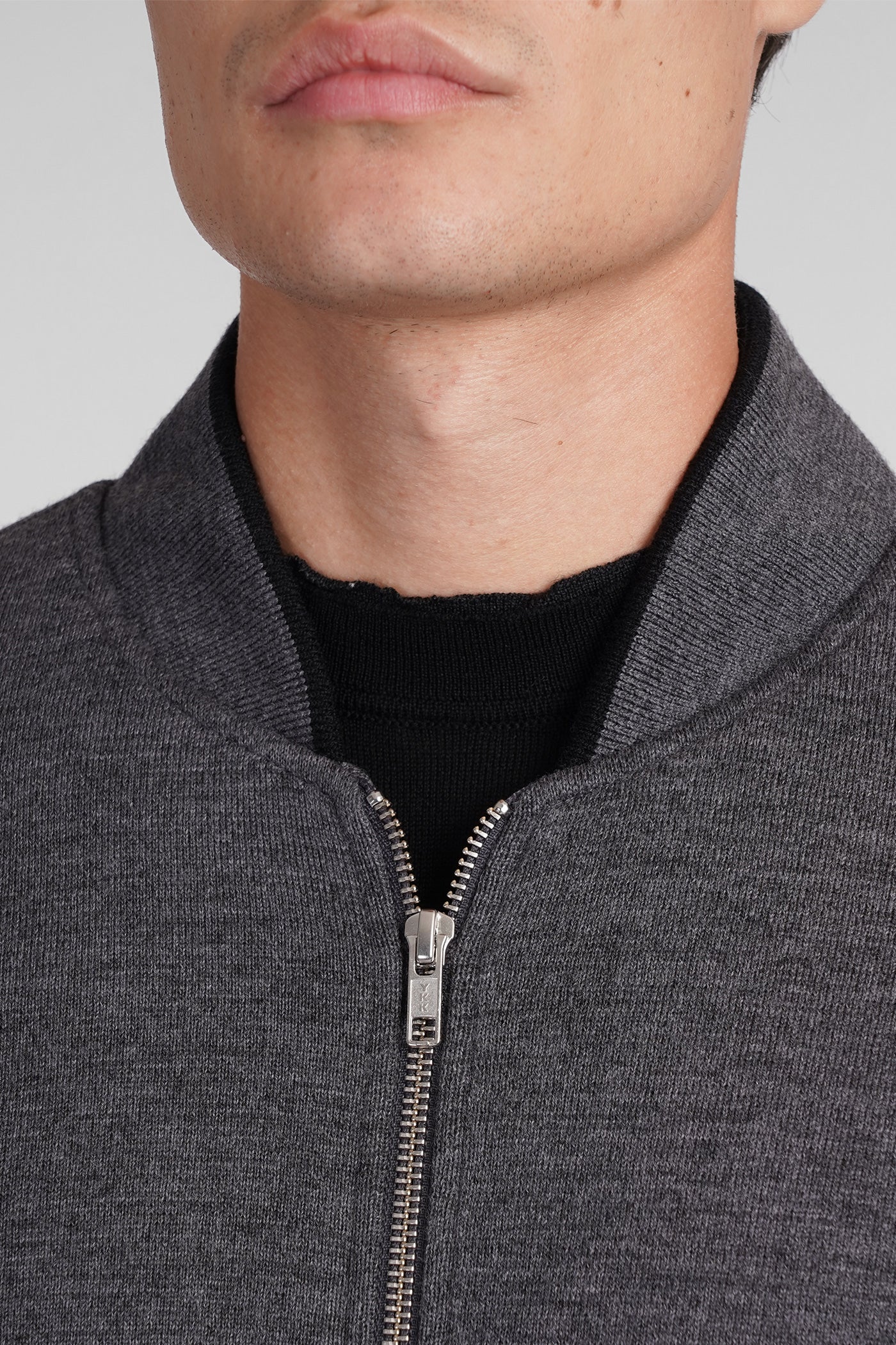 Bomber Jacket in grey wool - Image 15