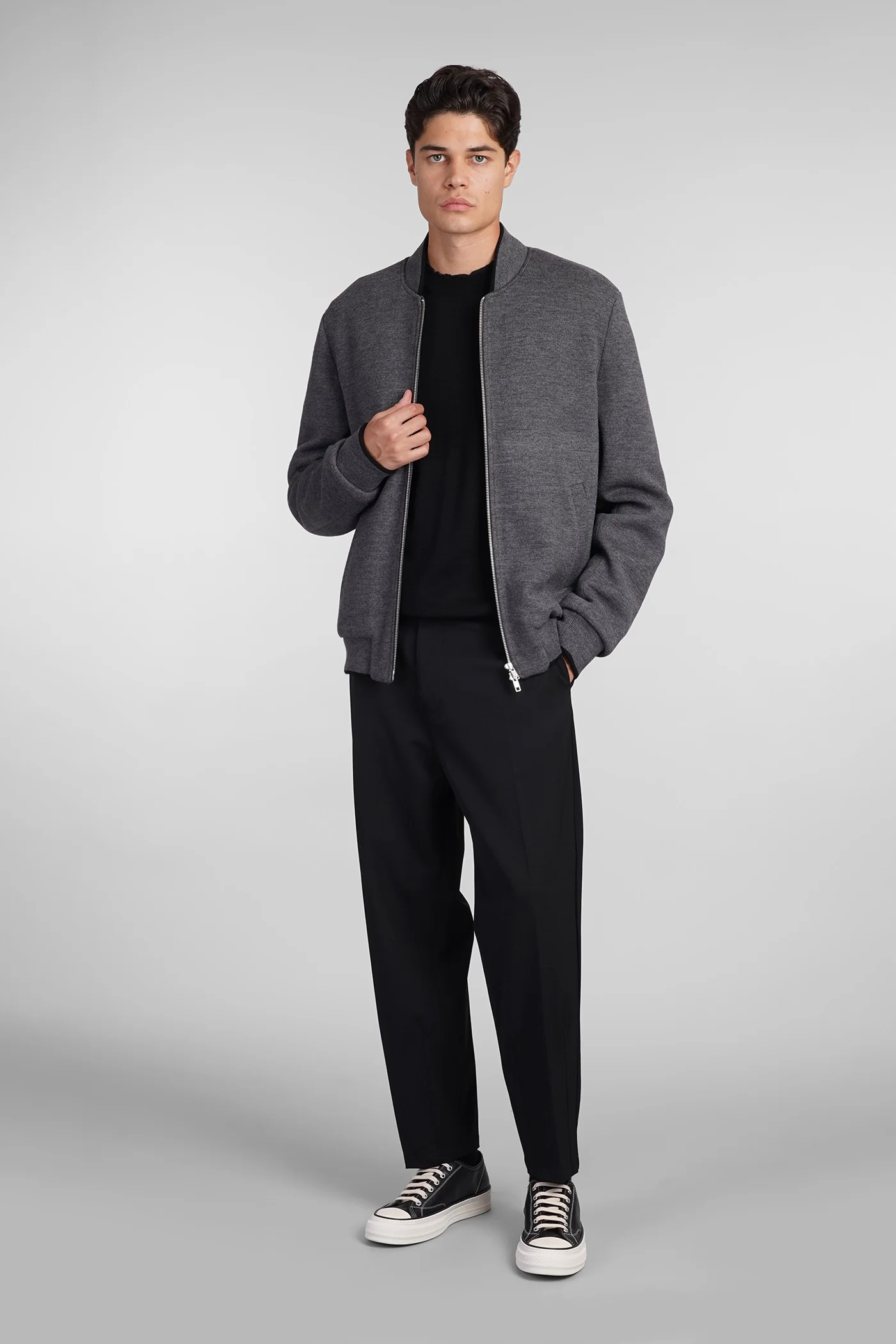 Bomber Jacket in grey wool - Image 22