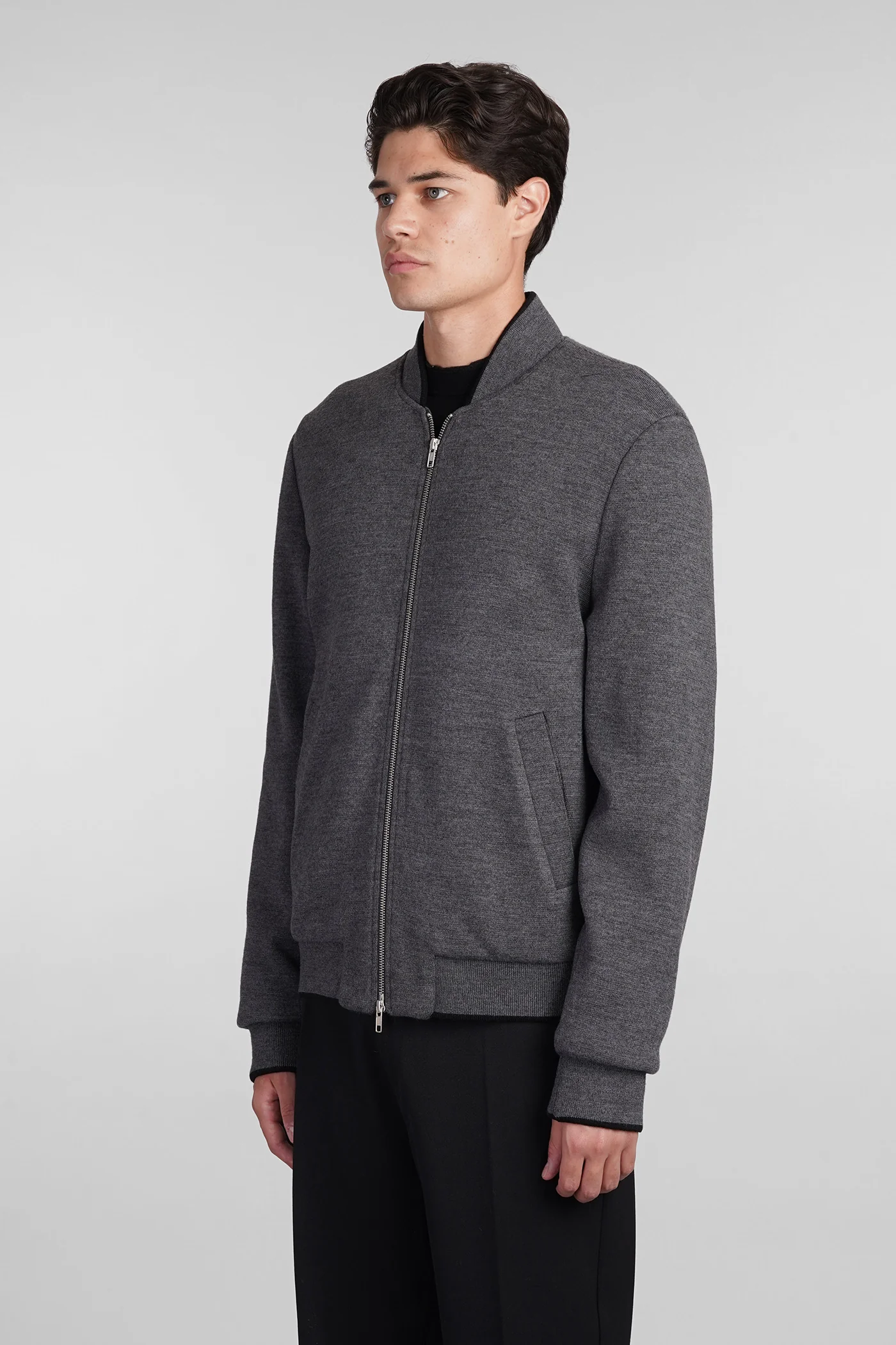 Bomber Jacket in grey wool - Image 39