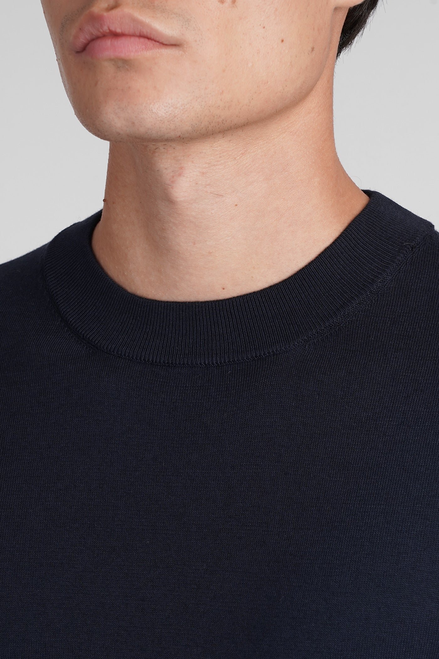 Knitwear in blue cotton - Image 5