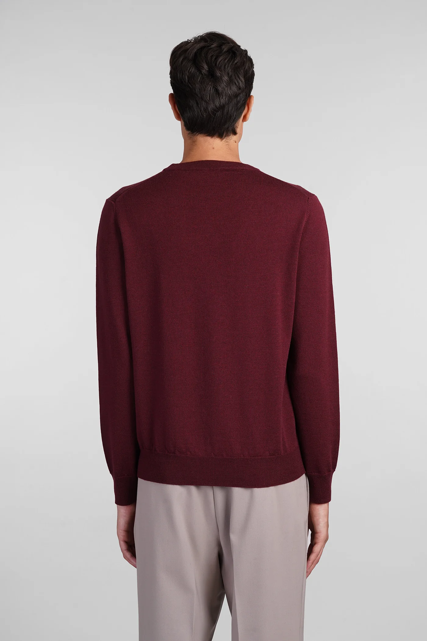 Knitwear in bordeaux wool - Image 3