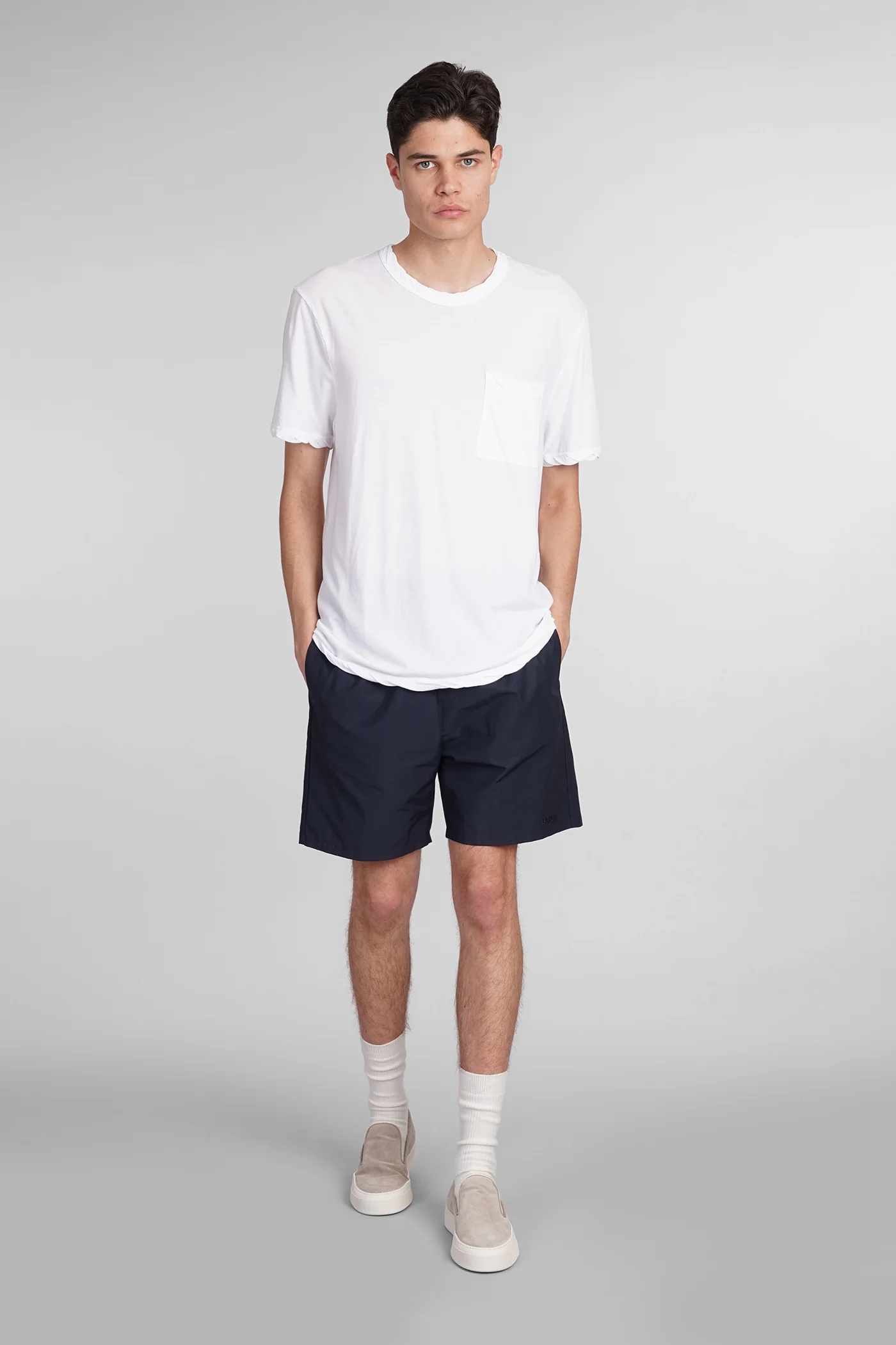 Shorts in blue cotton - Image 2