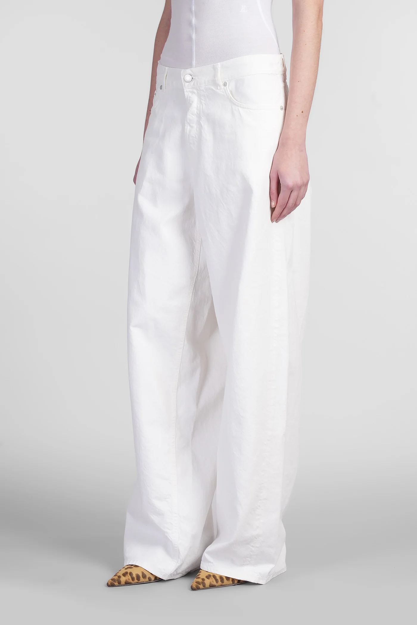 Bethany Pants in white cotton - Image 4