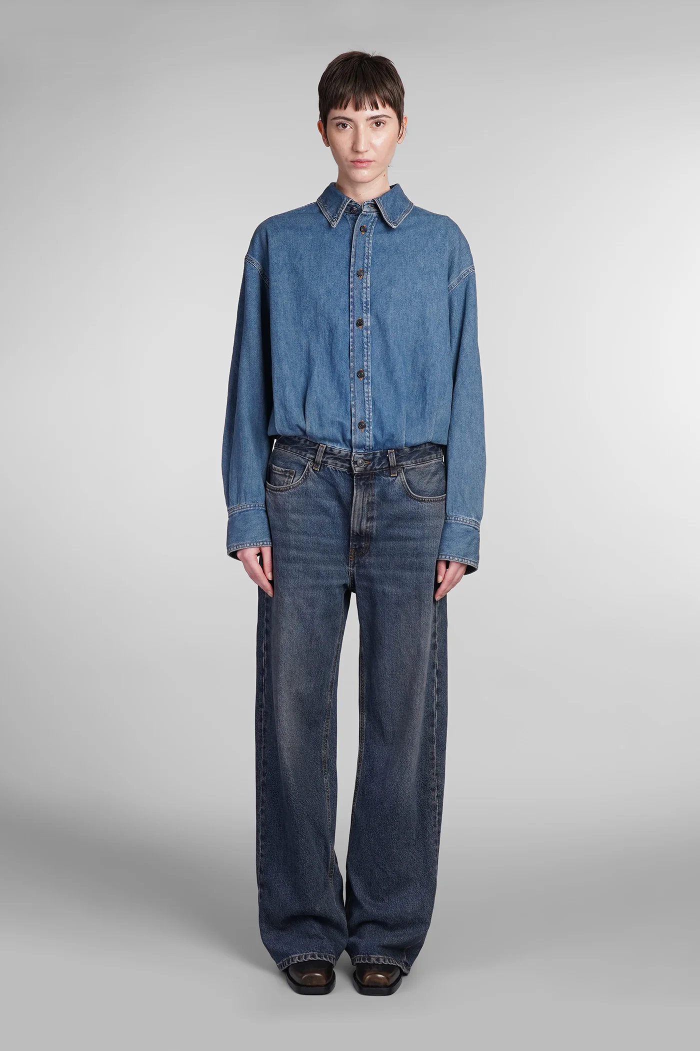 Tessie Jumpsuit in blue cotton
