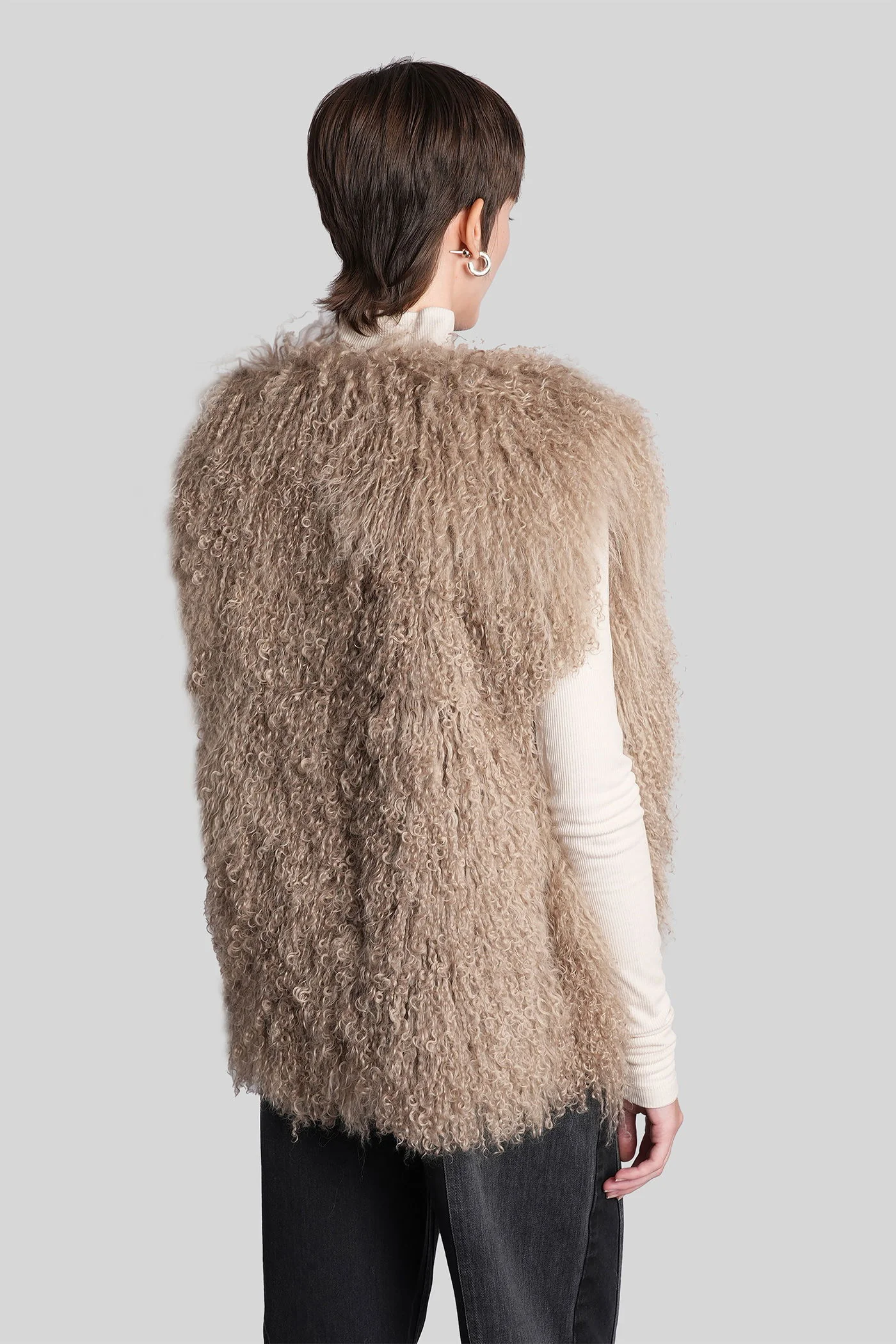 Fur & Shearling in beige polyester - Image 3