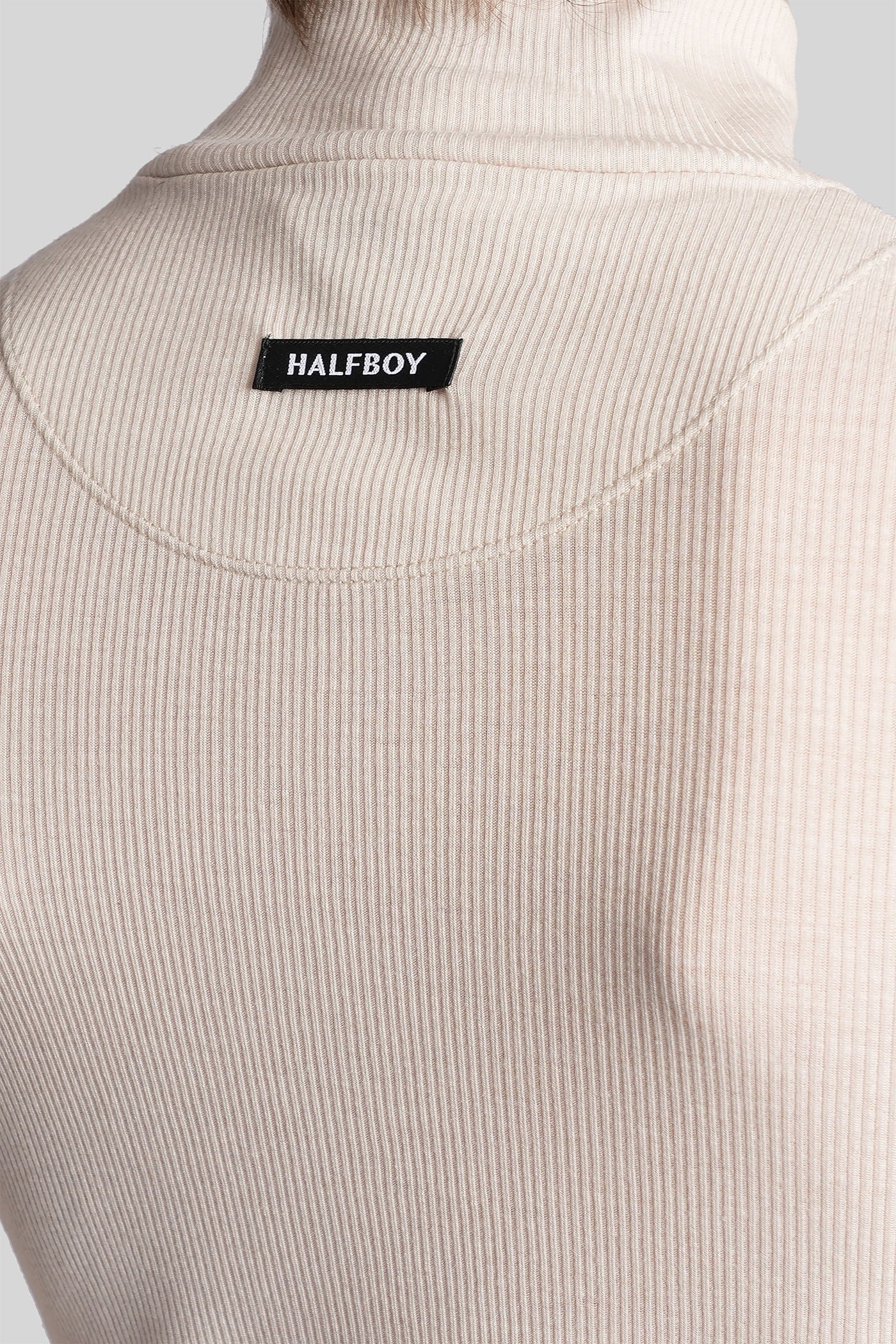 T-Shirt in beige wool and polyester - Image 4