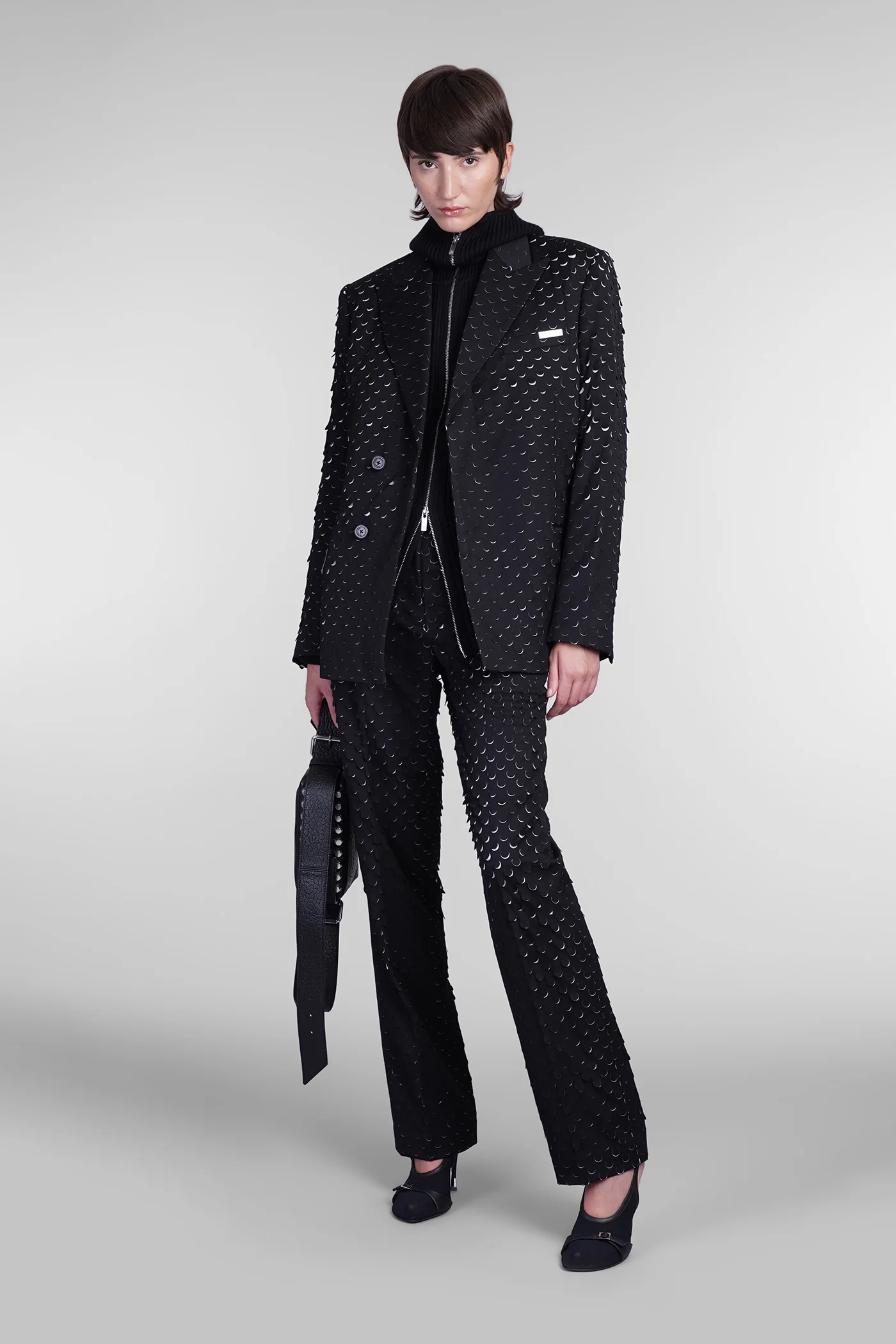 Blazer in black polyester - Image 2