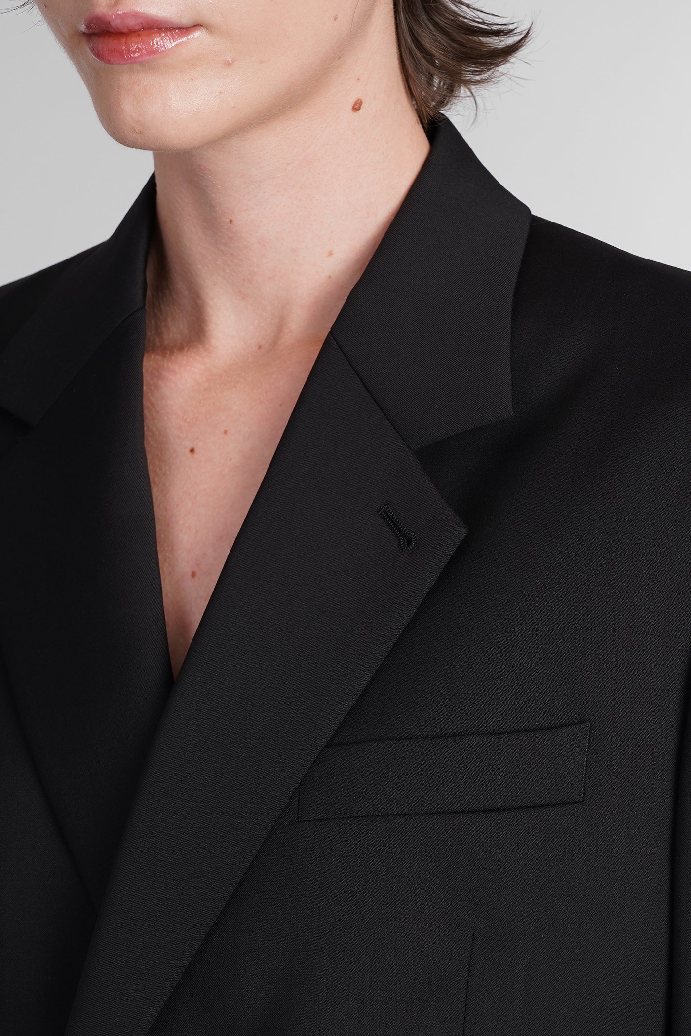 Blazer in black wool - Image 5