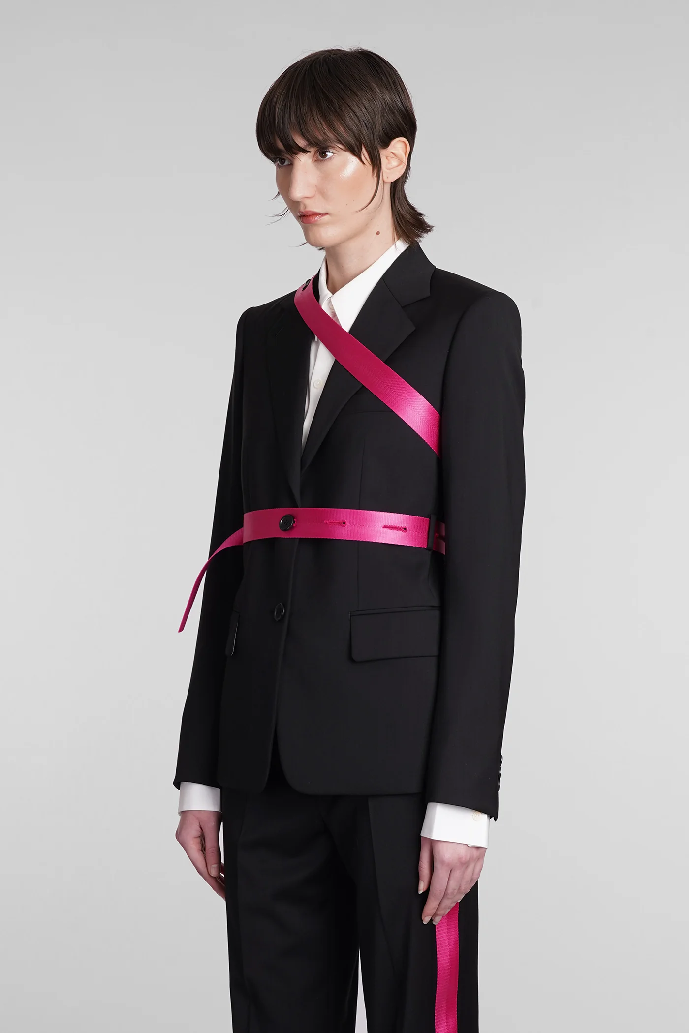 Blazer in black wool - Image 4