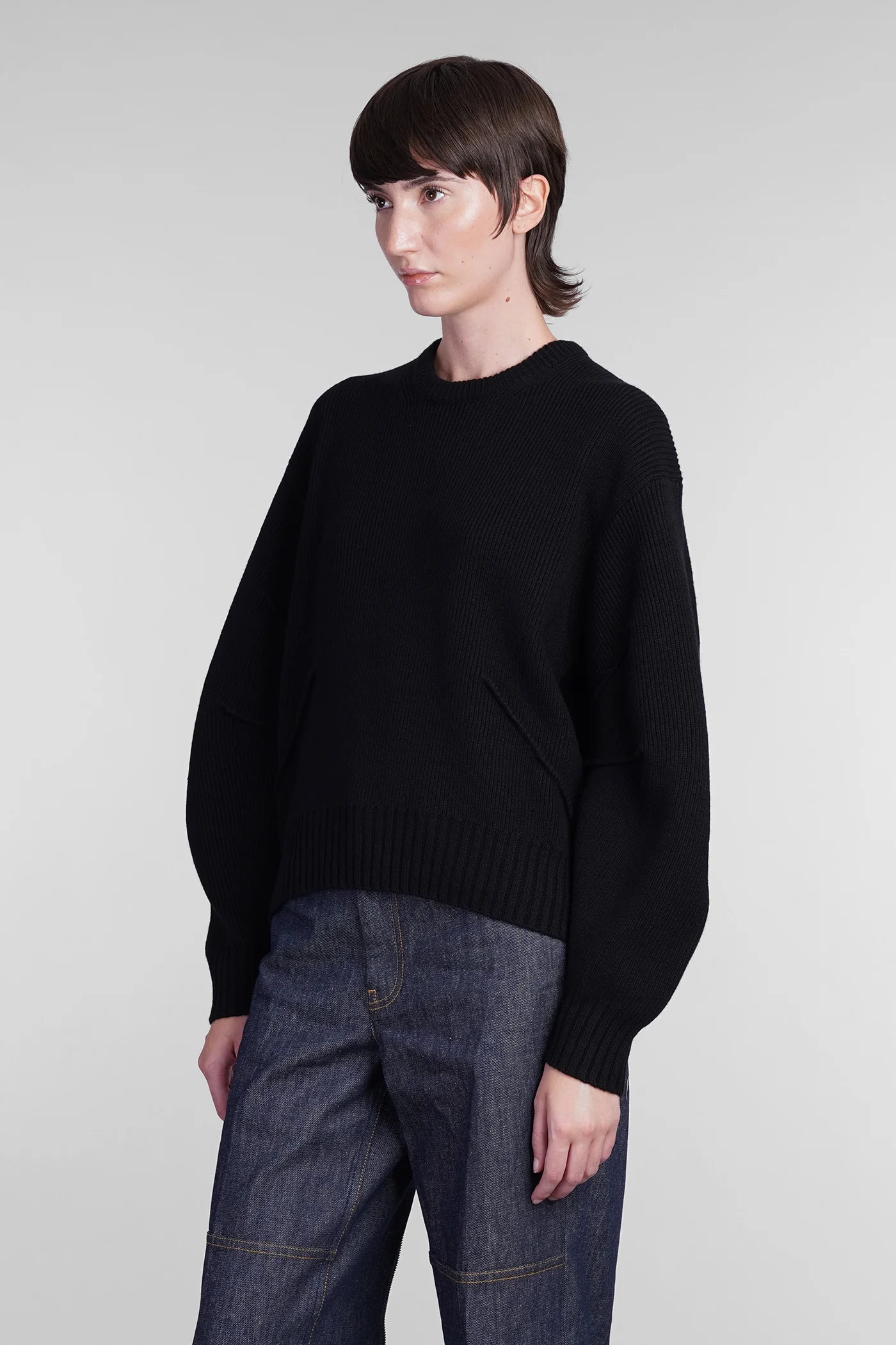 Knitwear in black wool - Image 4