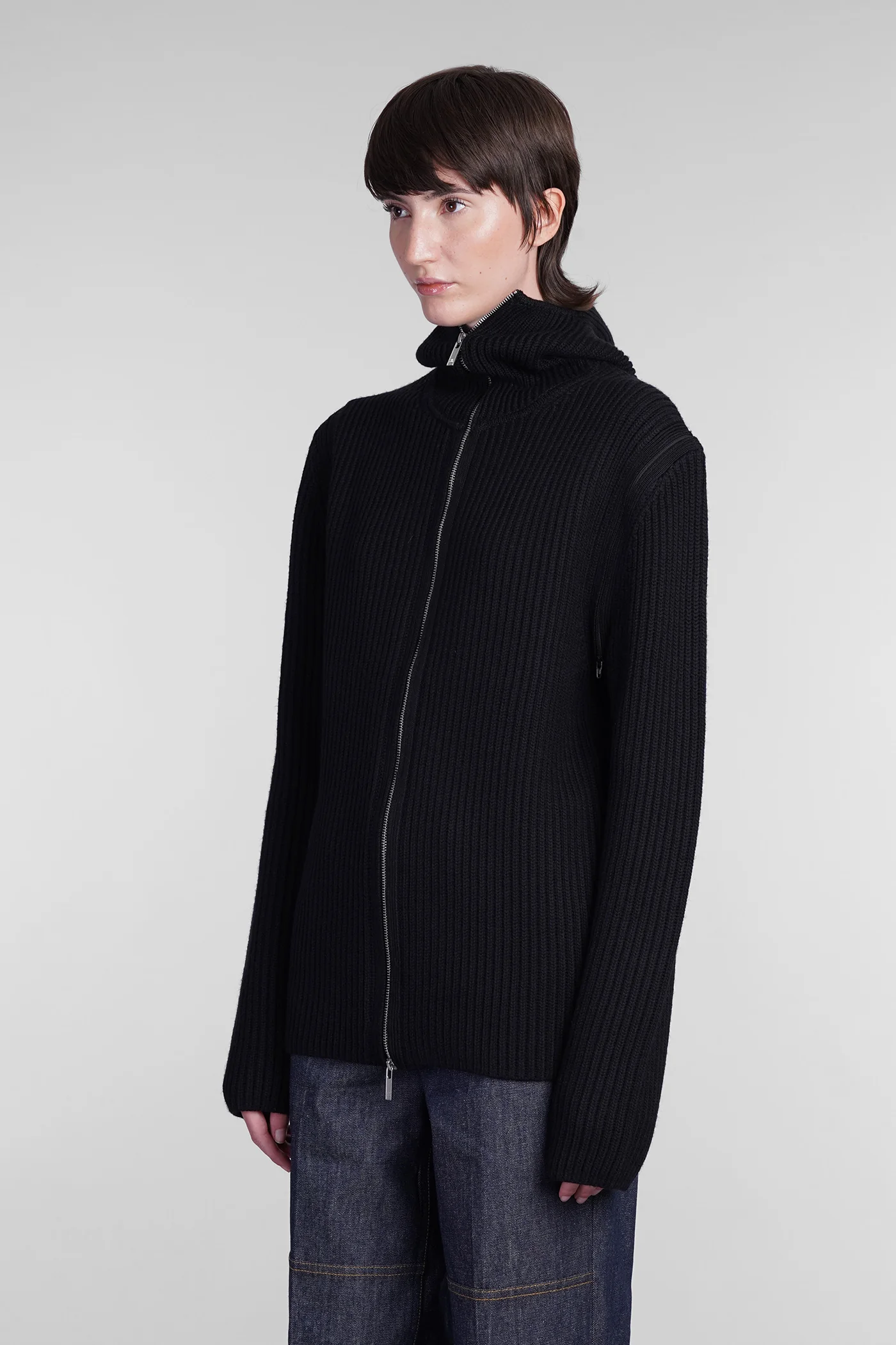 Knitwear in black wool - Image 4