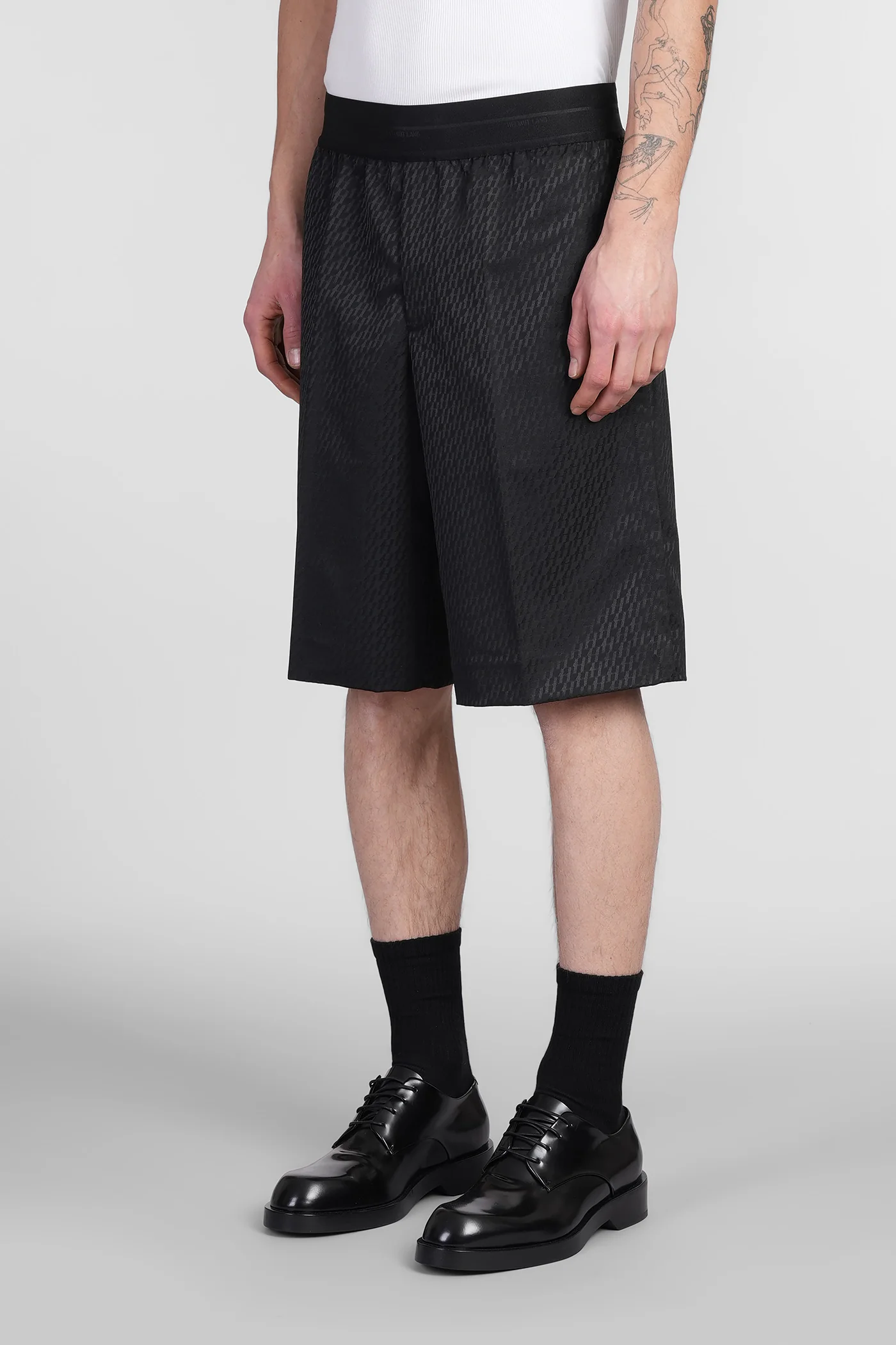 Shorts in black polyester - Image 4