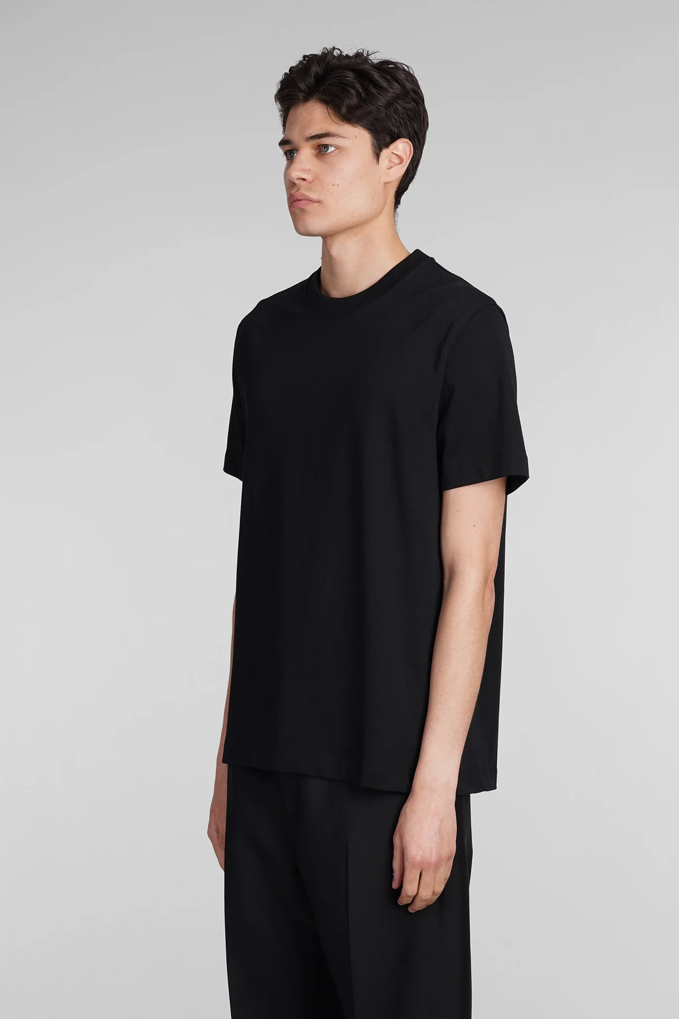 T-Shirt in black cotton - Image 4