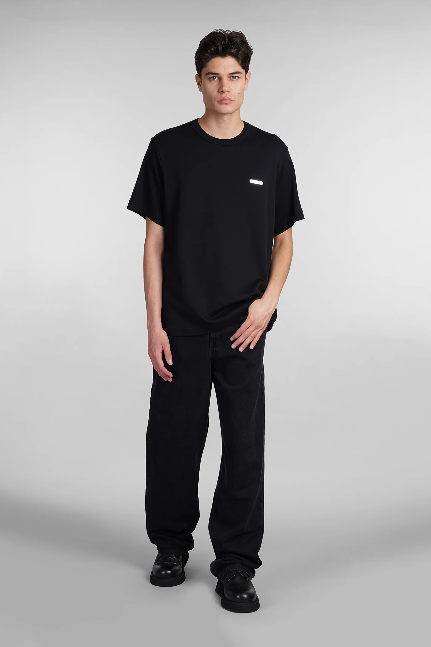 T-Shirt in black cotton - Image 2