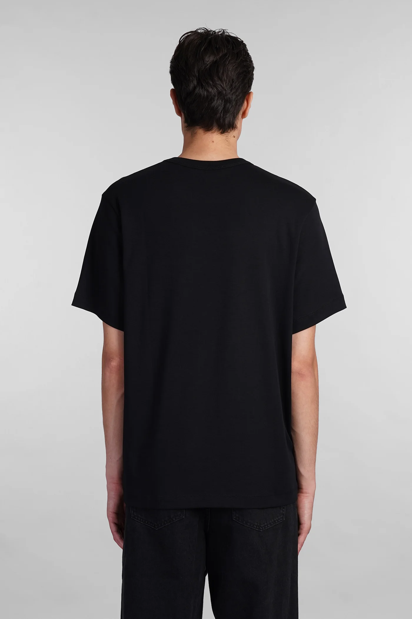 T-Shirt in black cotton - Image 3