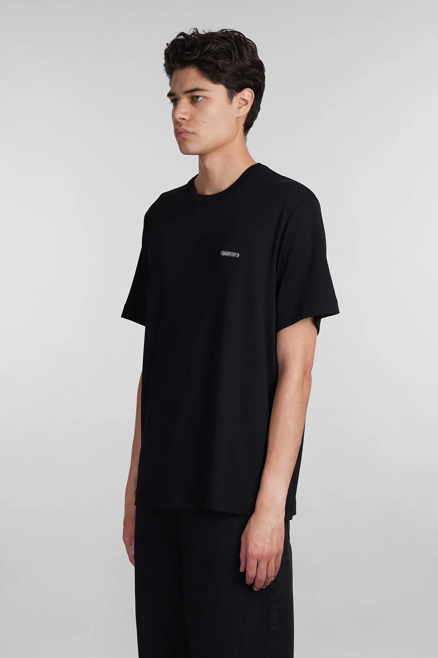 T-Shirt in black cotton - Image 4