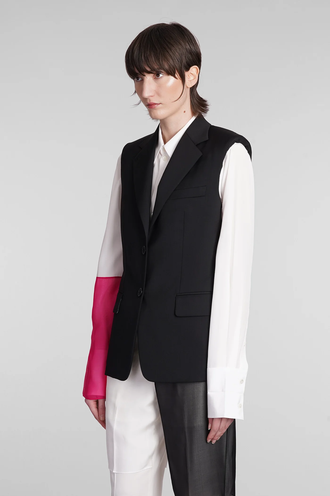 Vest in black wool - Image 4