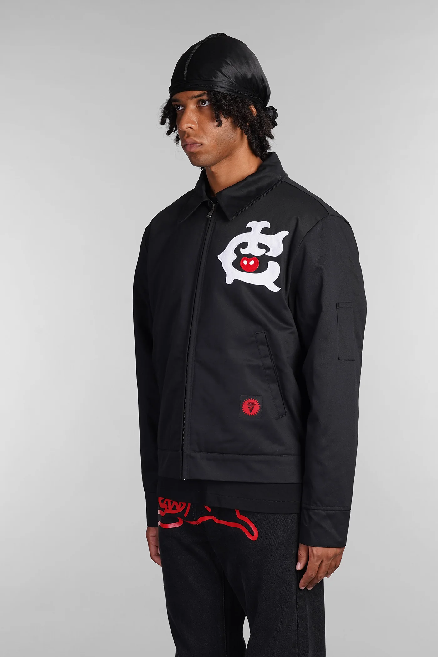 Casual jacket in black polyester - Image 4
