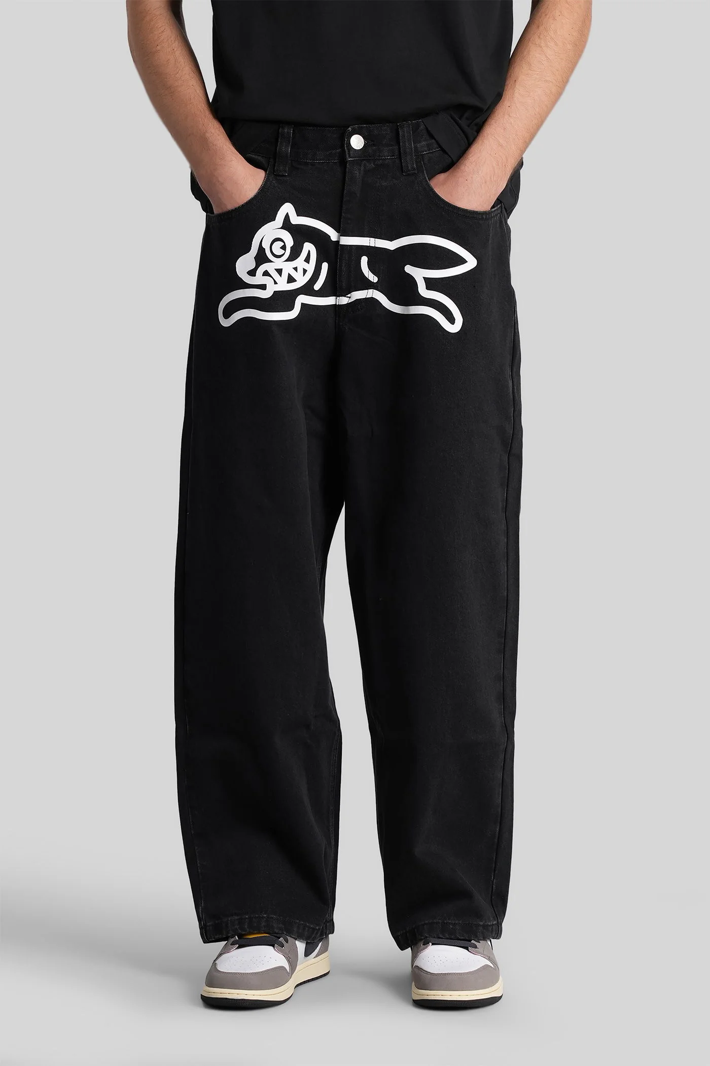 Jeans in black cotton