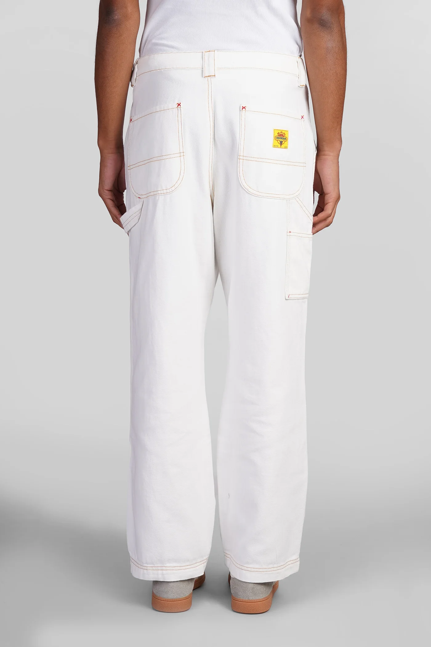 Pants in beige cotton - Image 3