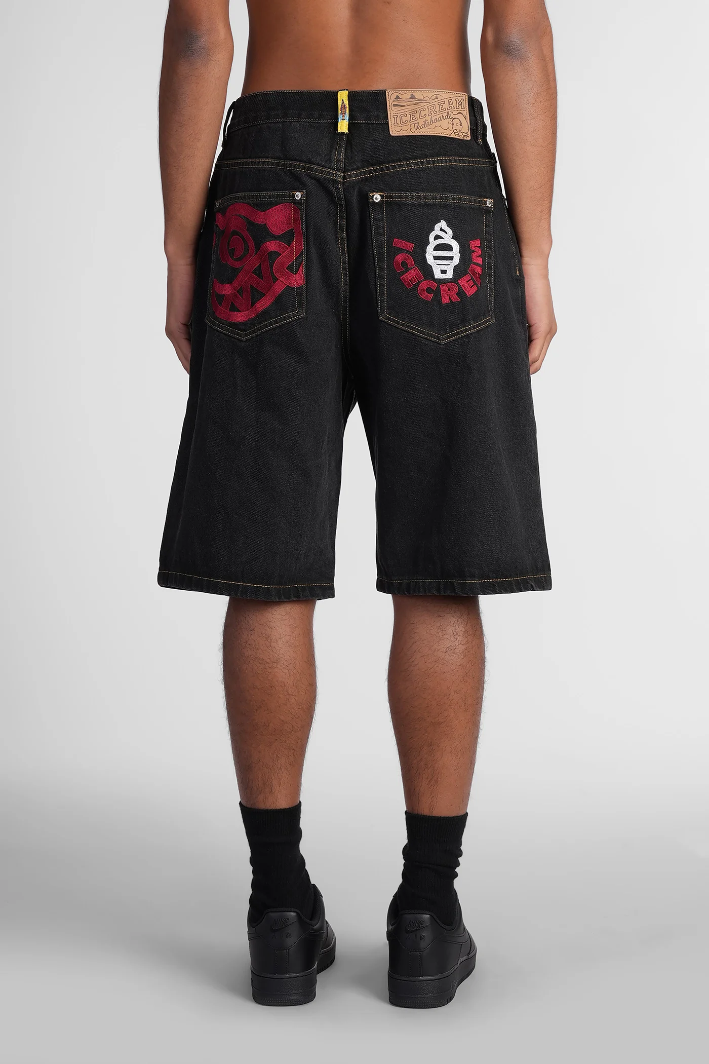 Shorts in black cotton - Image 3