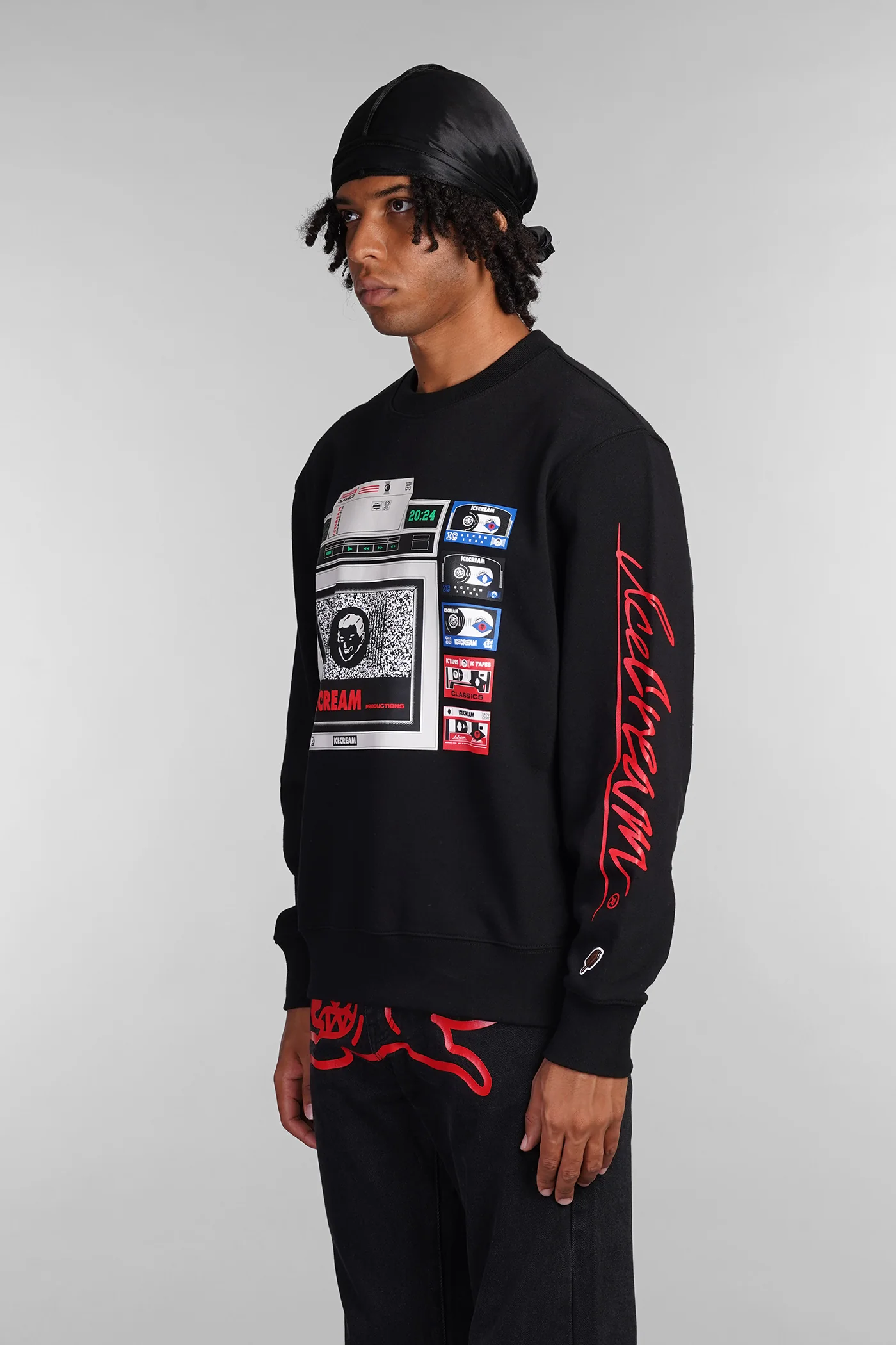 Sweatshirt in black cotton - Image 4