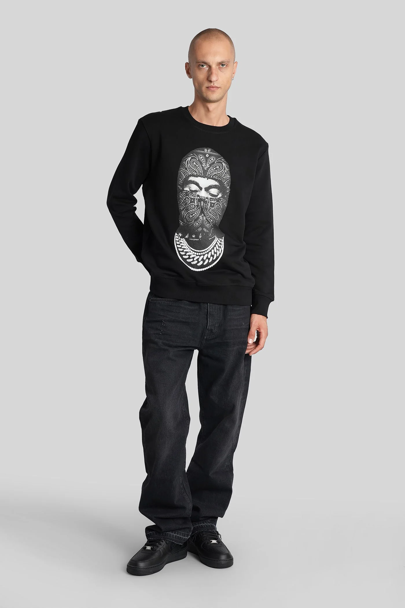 Sweatshirt in black cotton - Image 2