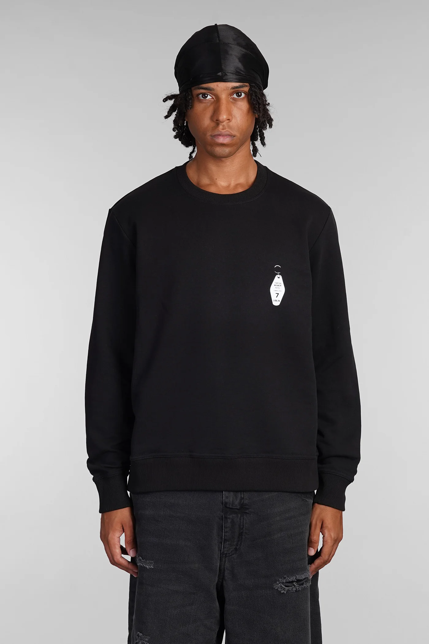 Sweatshirt in black cotton