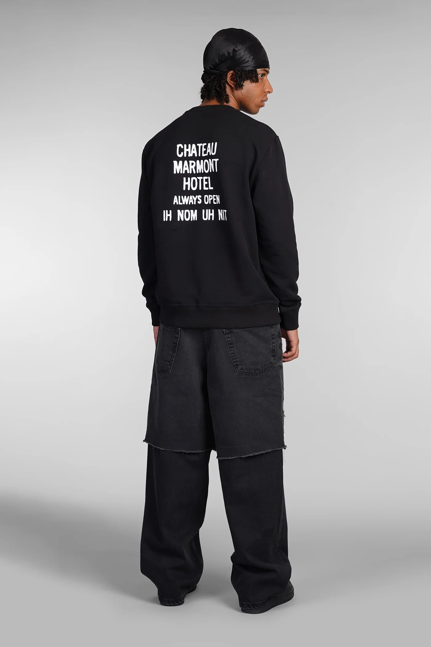 Sweatshirt in black cotton - Image 2