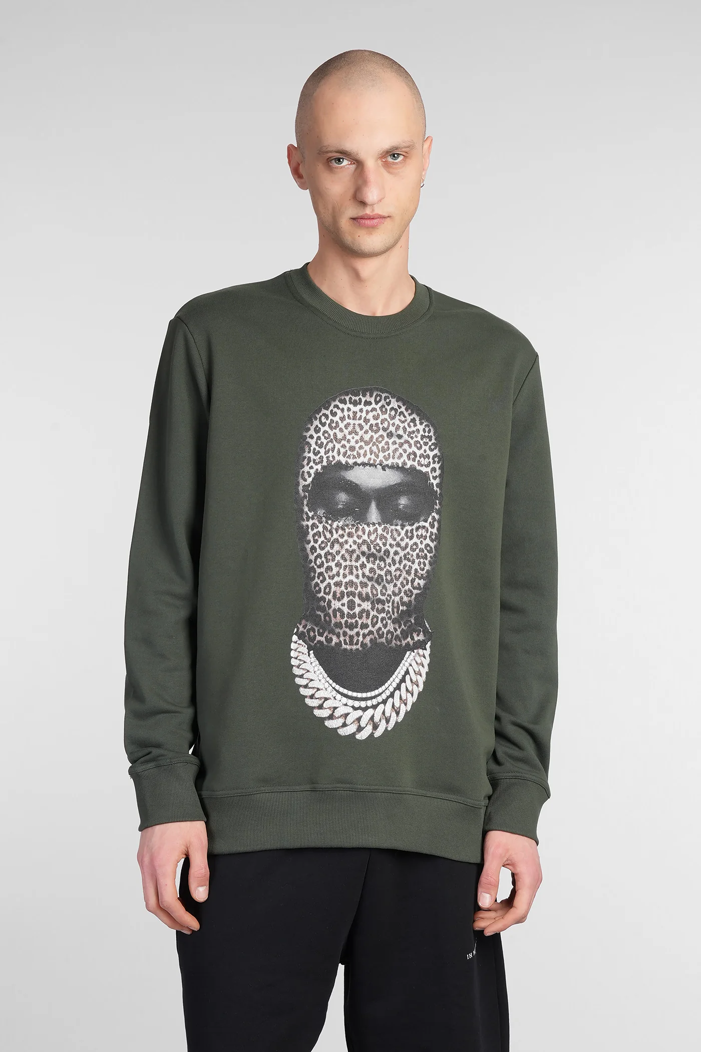 Sweatshirt in green cotton